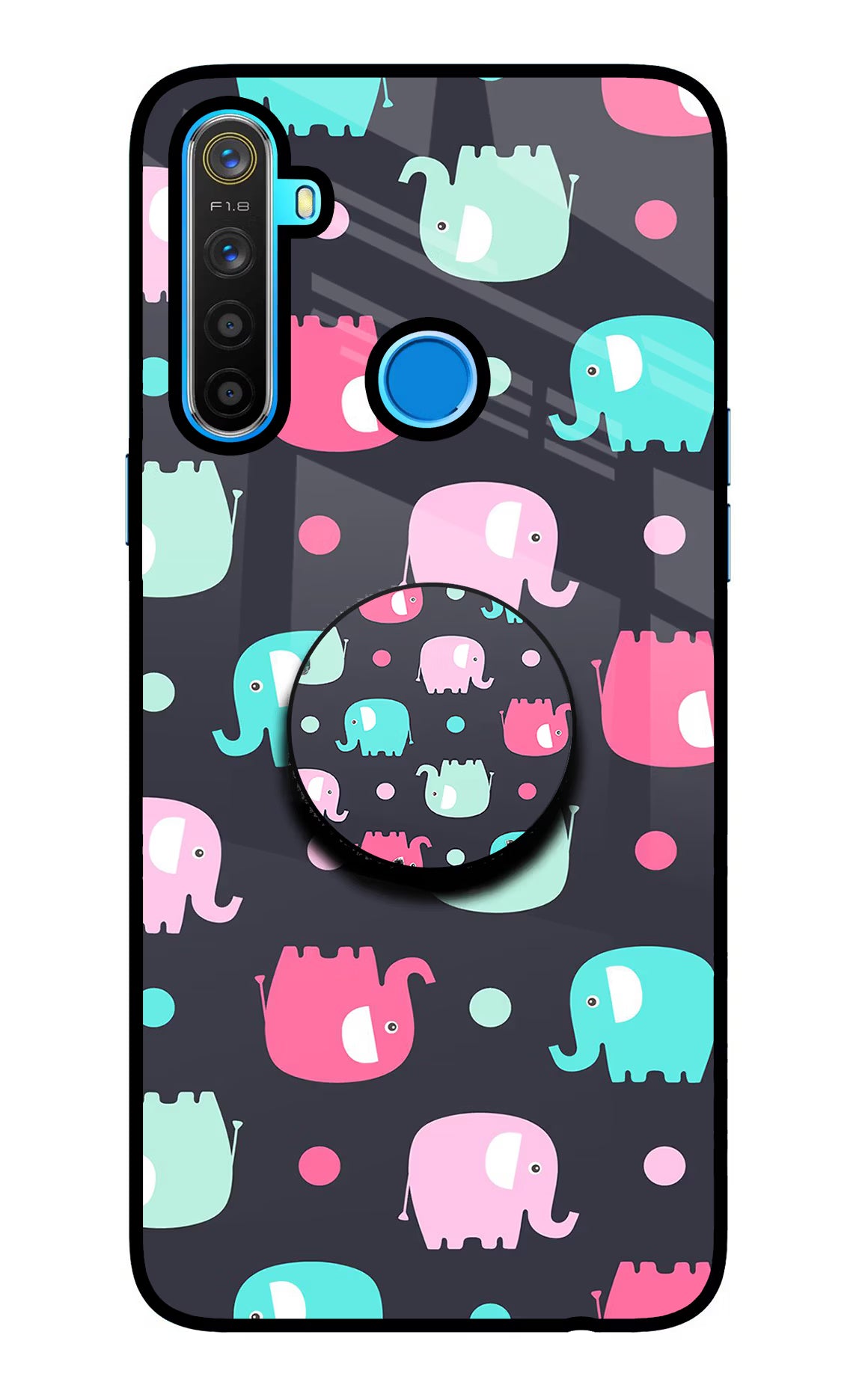Baby Elephants Realme 5/5i/5s Glass Case - Baby Elephants Realme 5/5i/5s Glass Case Baby Elephants Realme 5/5i/5s Glass Case