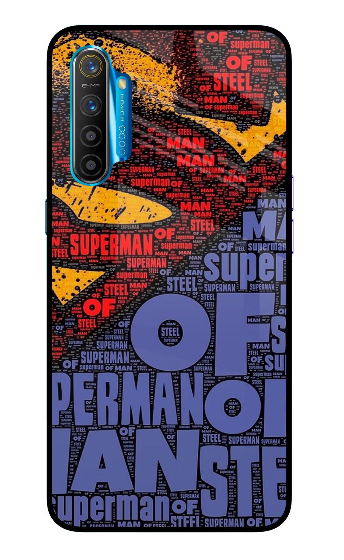 Superman Realme XT/X2 Glass Case - Superman Realme XT/X2 Glass Case Superman Realme XT/X2 Glass Case