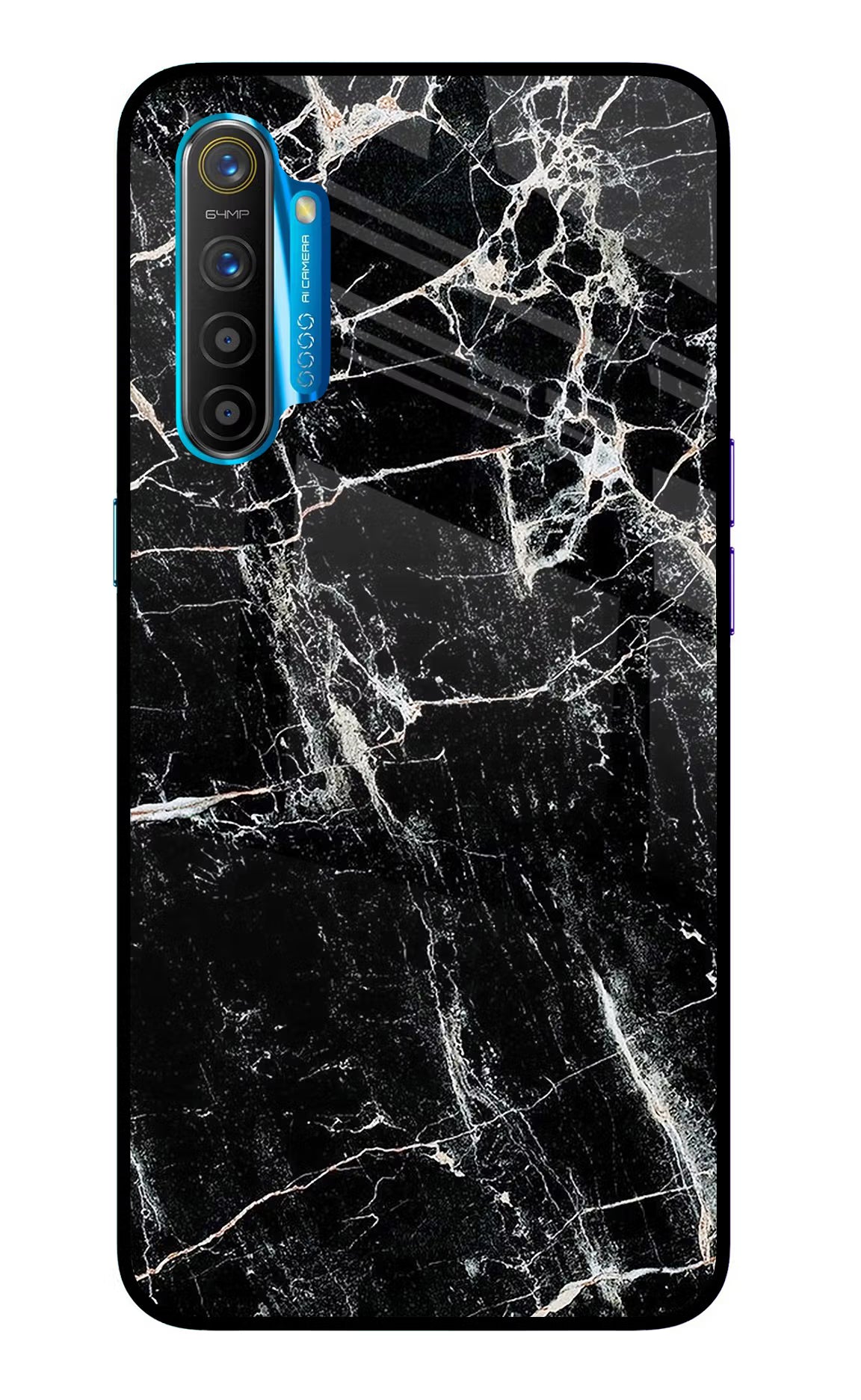 Black Marble Texture Realme XT/X2 Glass Case - Black Marble Texture Realme XT/X2 Glass Case Black Marble Texture Realme XT/X2 Glass Case