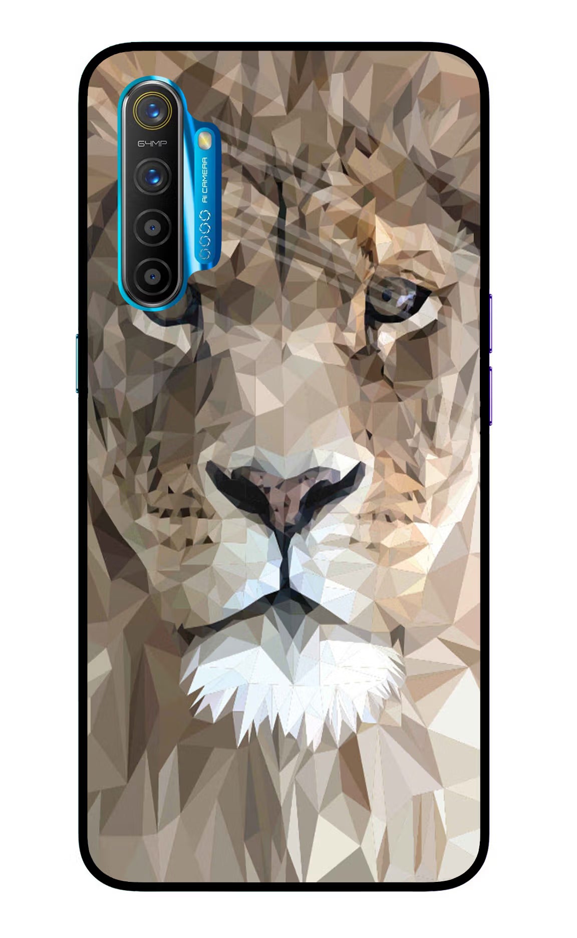 Lion Art Realme XT/X2 Glass Case - Lion Art Realme XT/X2 Glass Case Lion Art Realme XT/X2 Glass Case