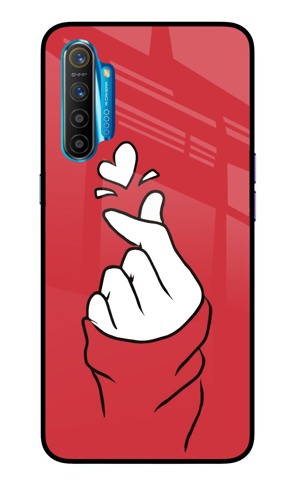 Korean Love Sign Realme XT/X2 Glass Case - Korean Love Sign Realme XT/X2 Glass Case Korean Love Sign Realme XT/X2 Glass Case