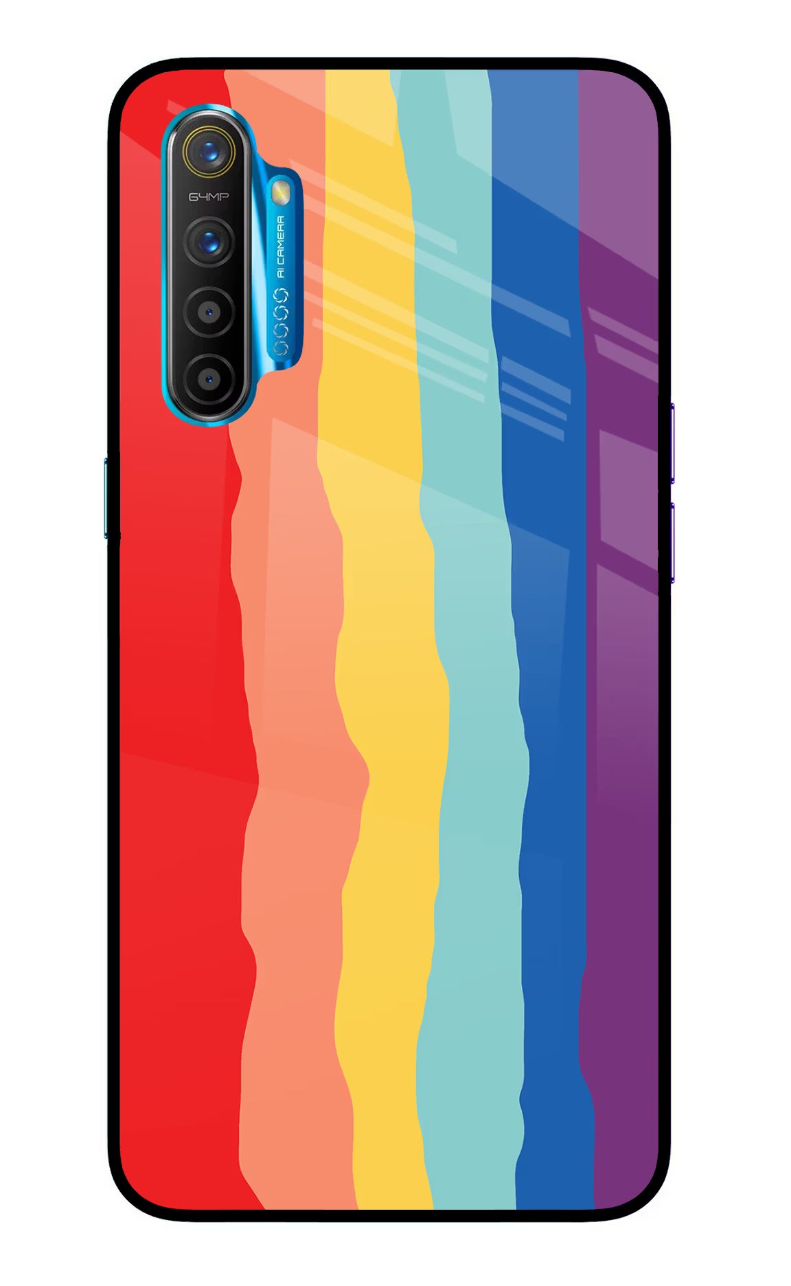 Rainbow Realme XT/X2 Glass Case - Rainbow Realme XT/X2 Glass Case Rainbow Realme XT/X2 Glass Case