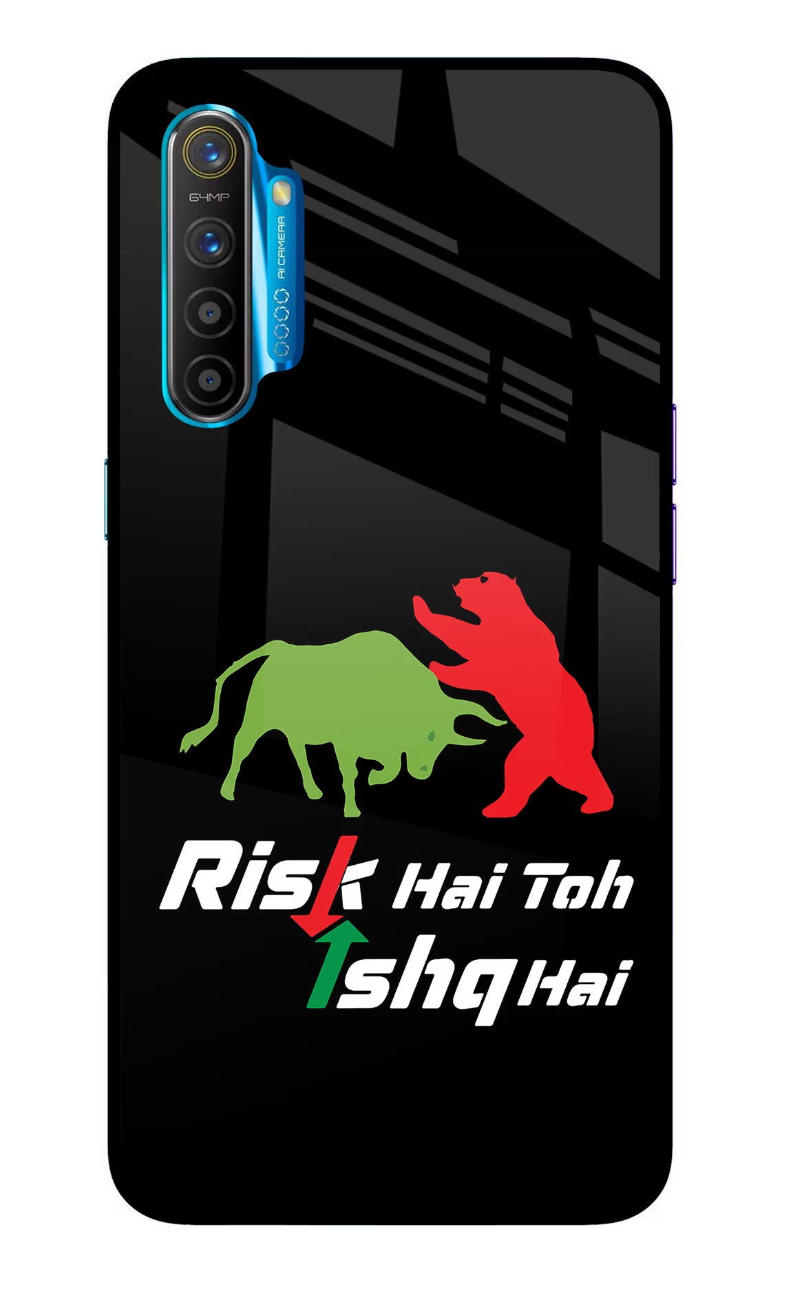 Risk Hai Toh Ishq Hai Realme XT/X2 Glass Case - Risk Hai Toh Ishq Hai Realme XT/X2 Glass Case Risk Hai Toh Ishq Hai Realme XT/X2 Glass Case