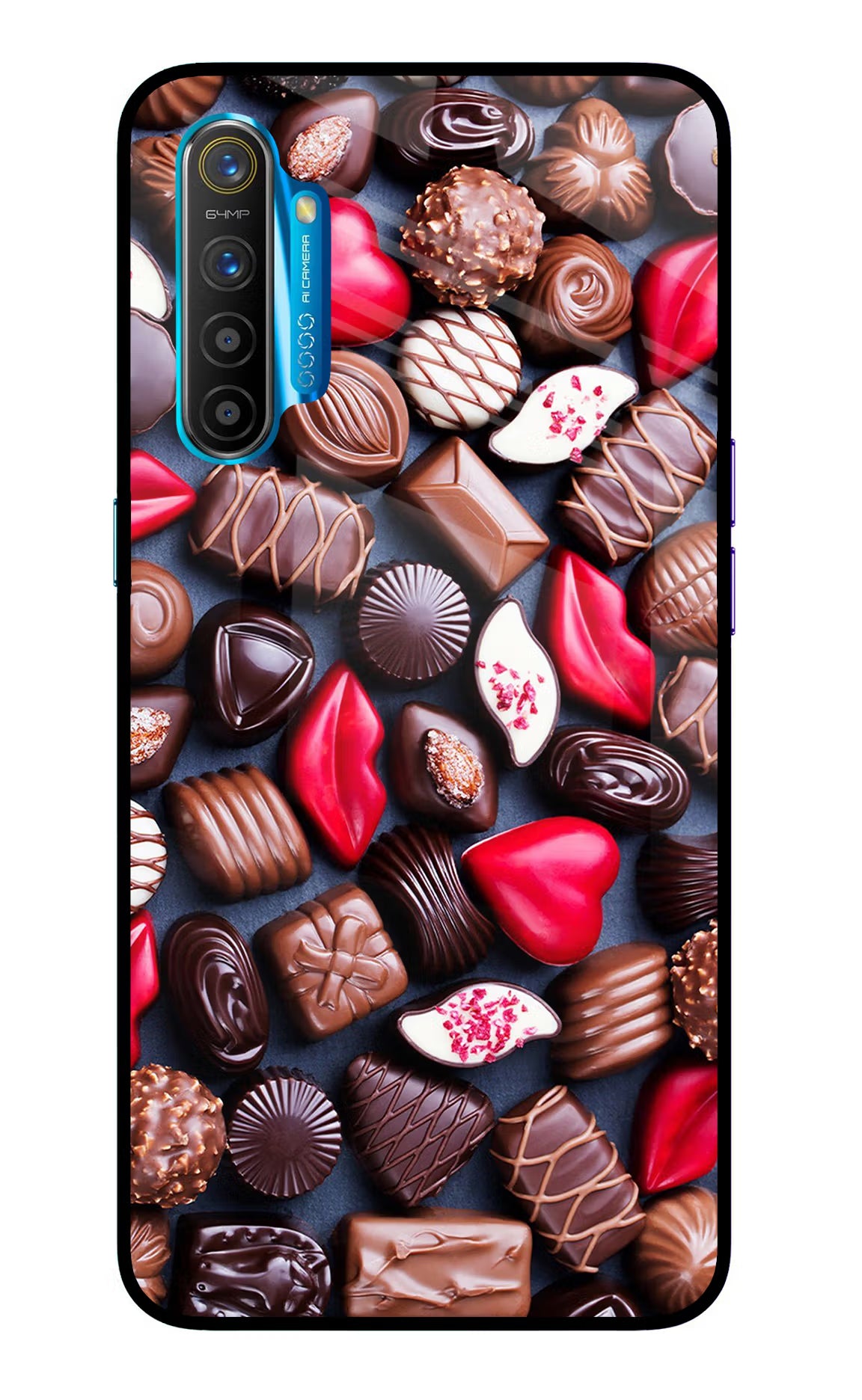 Chocolates Realme XT/X2 Glass Case - Chocolates Realme XT/X2 Glass Case Chocolates Realme XT/X2 Glass Case