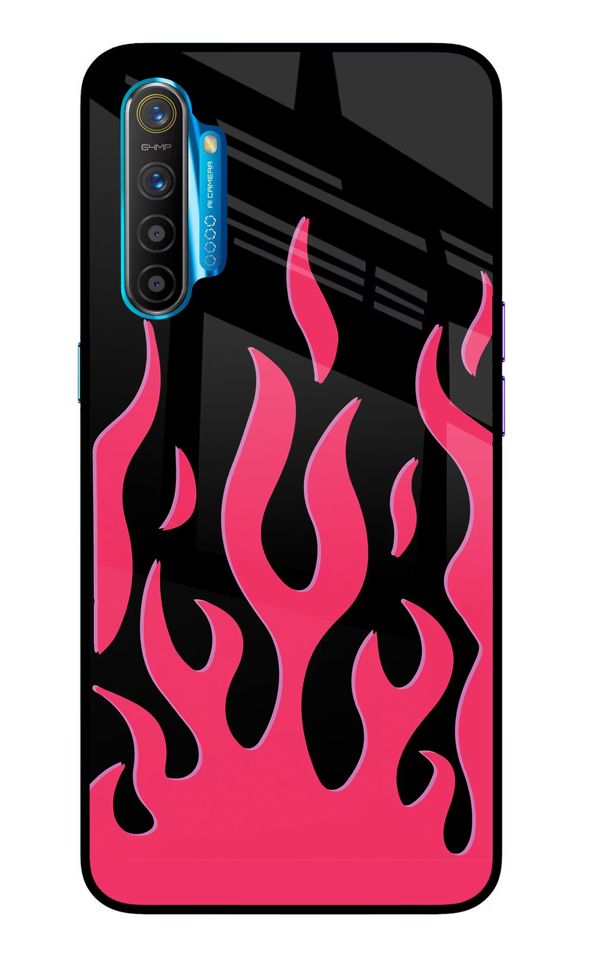 Fire Flames Realme XT/X2 Glass Case - Fire Flames Realme XT/X2 Glass Case Fire Flames Realme XT/X2 Glass Case