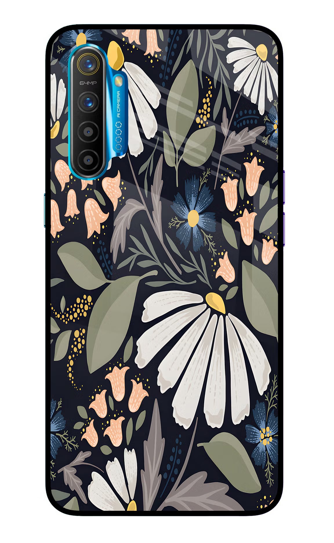 Flowers Art Realme XT/X2 Glass Case - Flowers Art Realme XT/X2 Glass Case Flowers Art Realme XT/X2 Glass Case