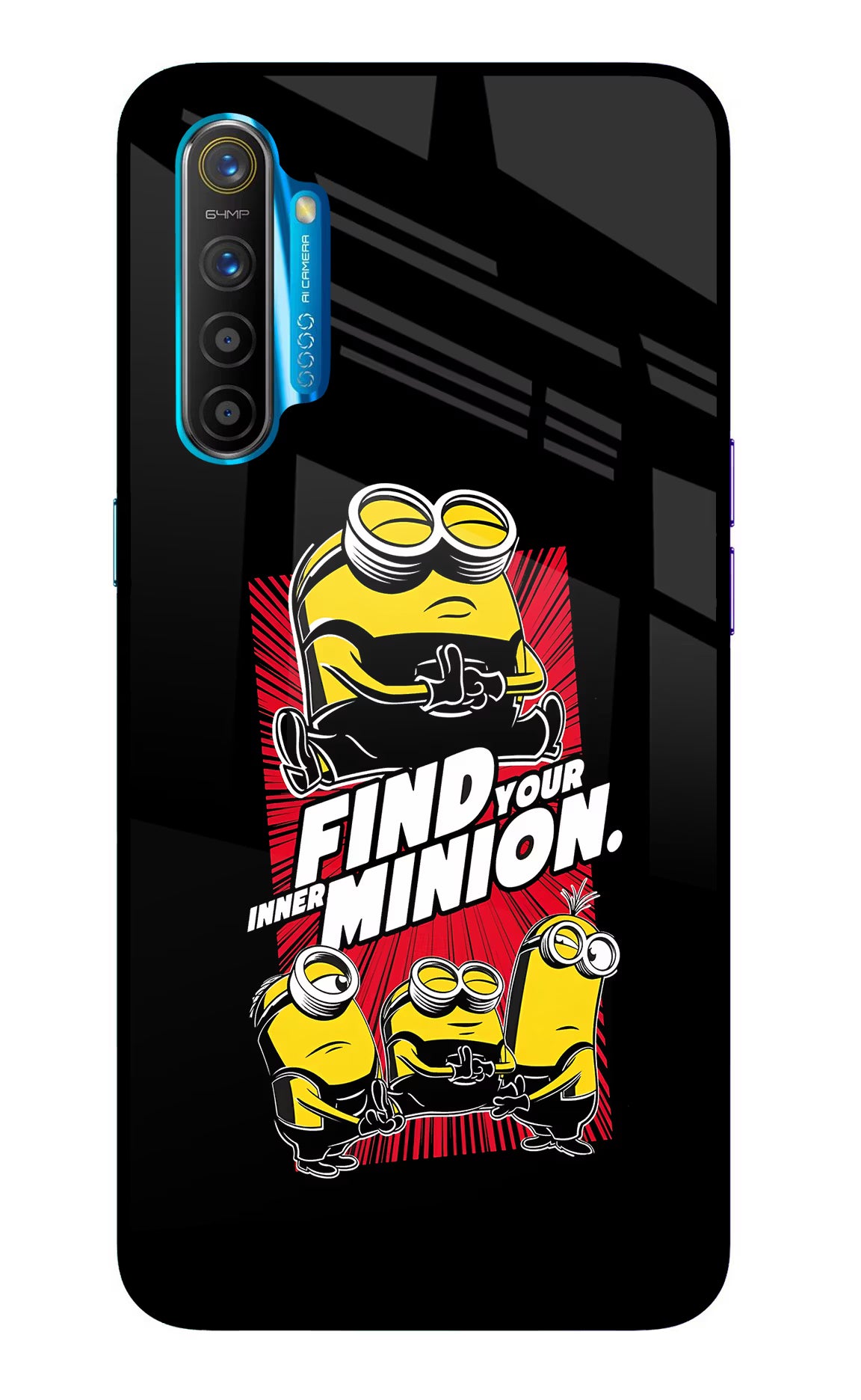 Find your inner Minion Realme XT/X2 Glass Case - Find your inner Minion Realme XT/X2 Glass Case Find your inner Minion Realme XT/X2 Glass Case