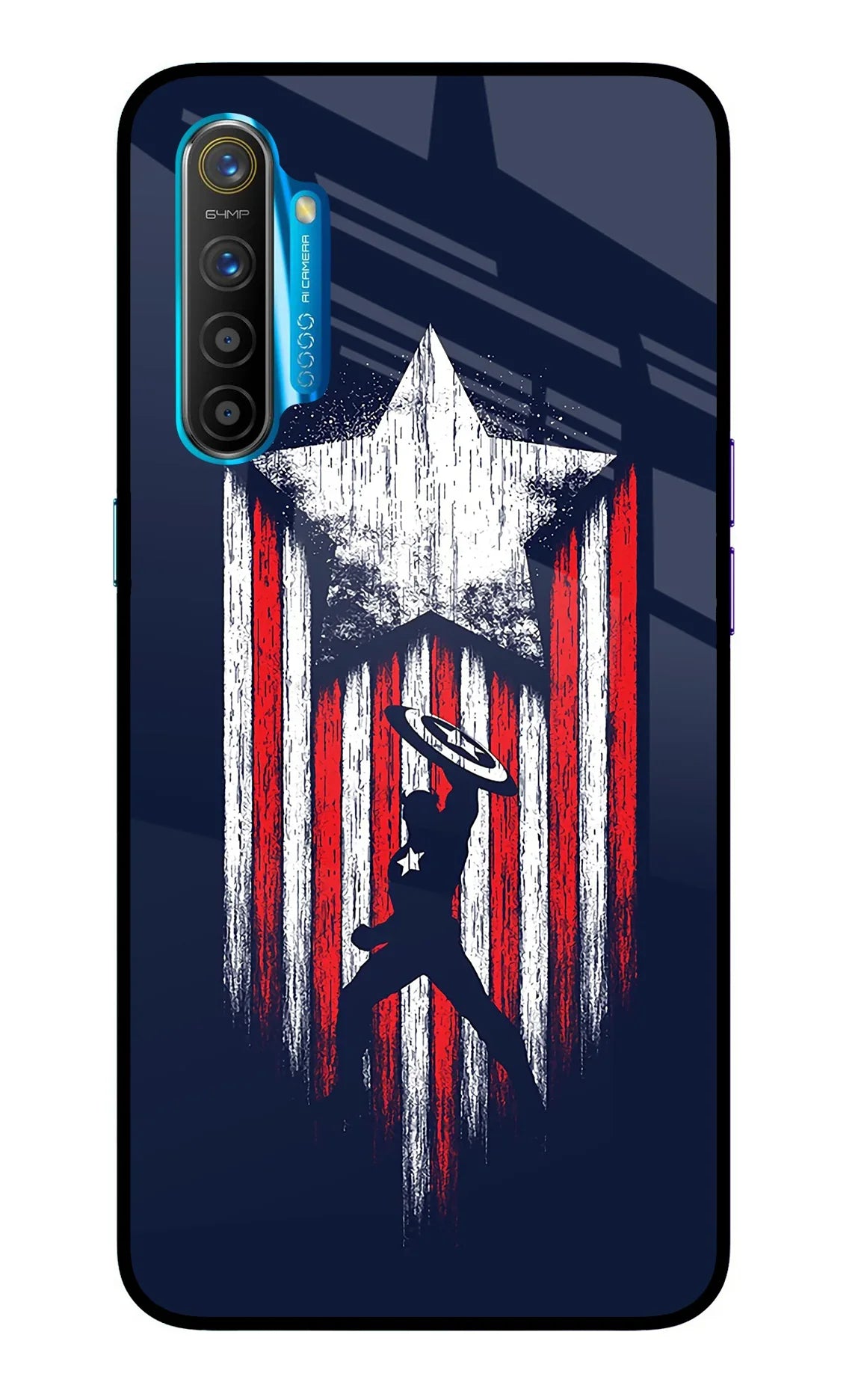 Captain America Marvel Art Realme XT/X2 Glass Case - Captain America Marvel Art Realme XT/X2 Glass Case Captain America Marvel Art Realme XT/X2 Glass Case