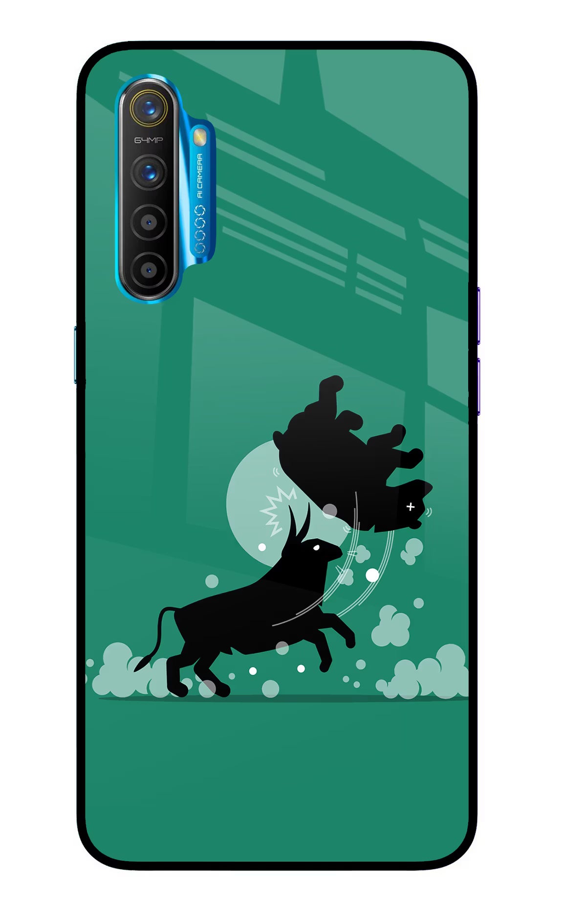 Bull Conqueror Realme XT/X2 Glass Case - Bull Conqueror Realme XT/X2 Glass Case Bull Conqueror Realme XT/X2 Glass Case