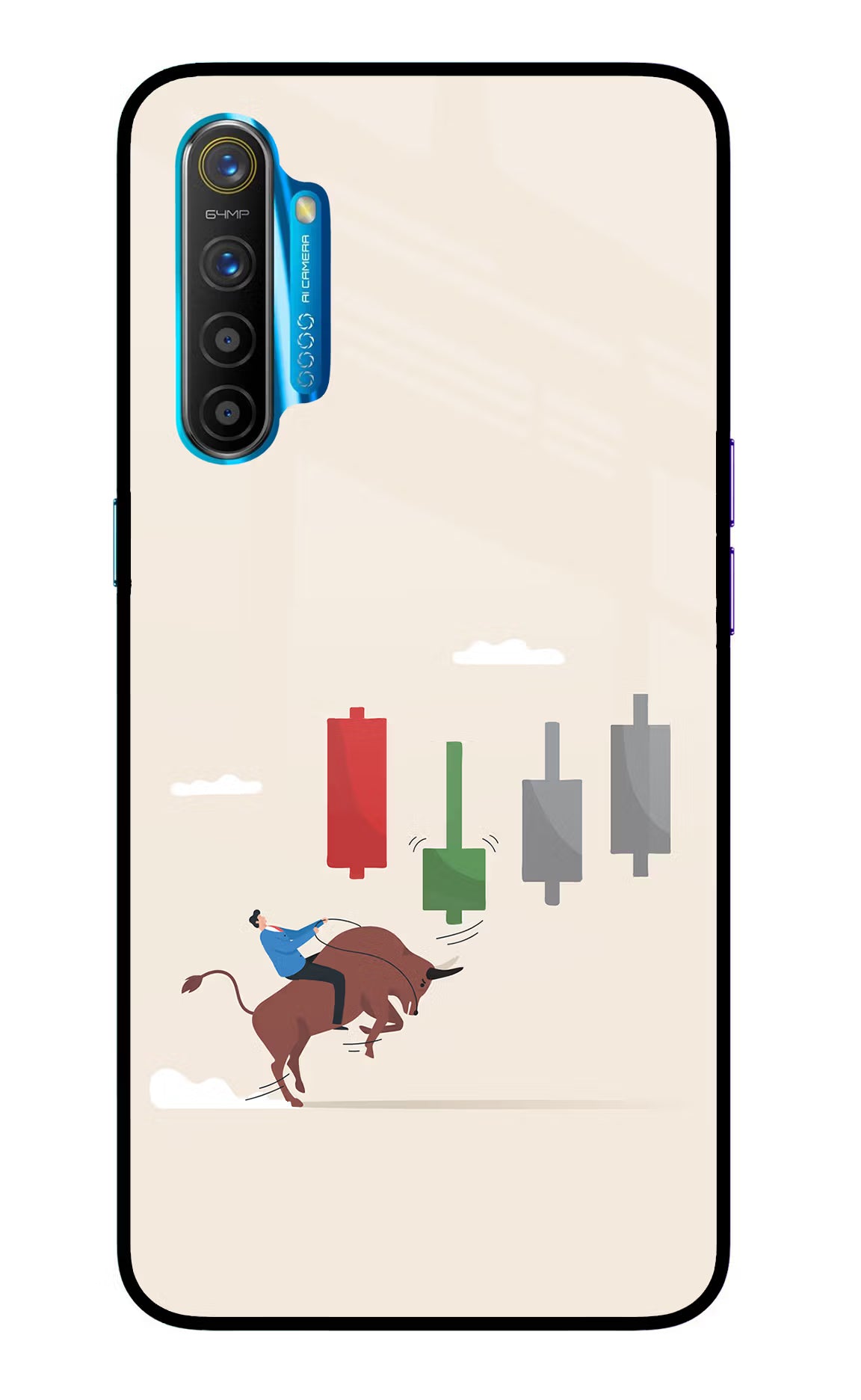Bull Trading Momentum Realme XT/X2 Glass Case - Bull Trading Momentum Realme XT/X2 Glass Case Bull Trading Momentum Realme XT/X2 Glass Case