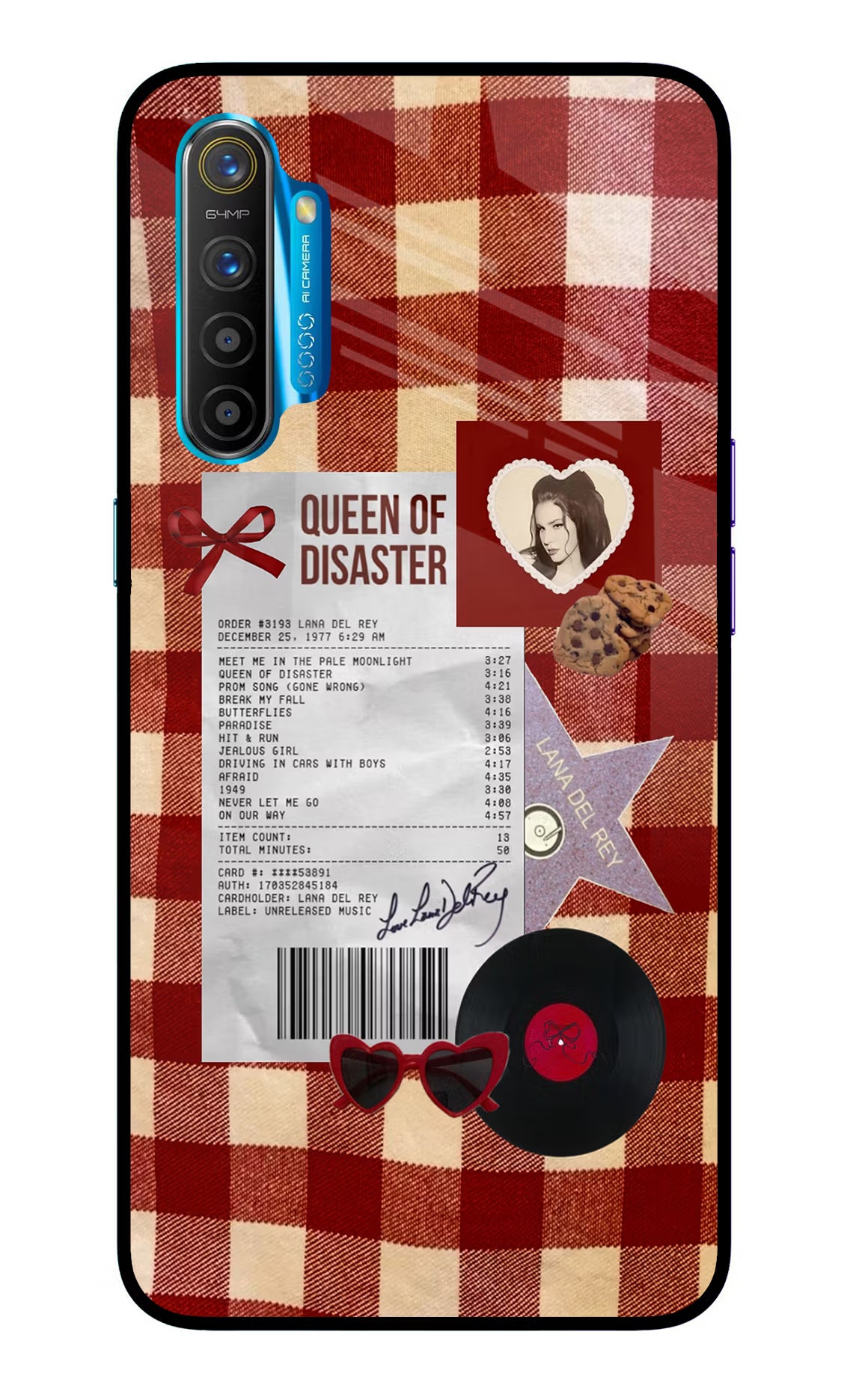 Queen of Disaster Realme XT/X2 Glass Case - Queen of Disaster Realme XT/X2 Glass Case Queen of Disaster Realme XT/X2 Glass Case