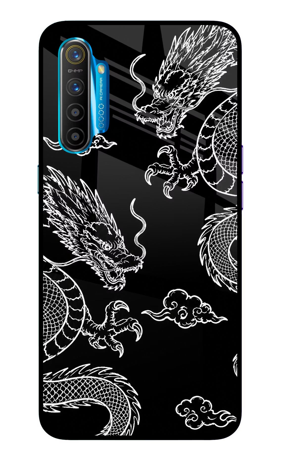 Twin Dragons Realme XT/X2 Glass Case - Twin Dragons Realme XT/X2 Glass Case Twin Dragons Realme XT/X2 Glass Case