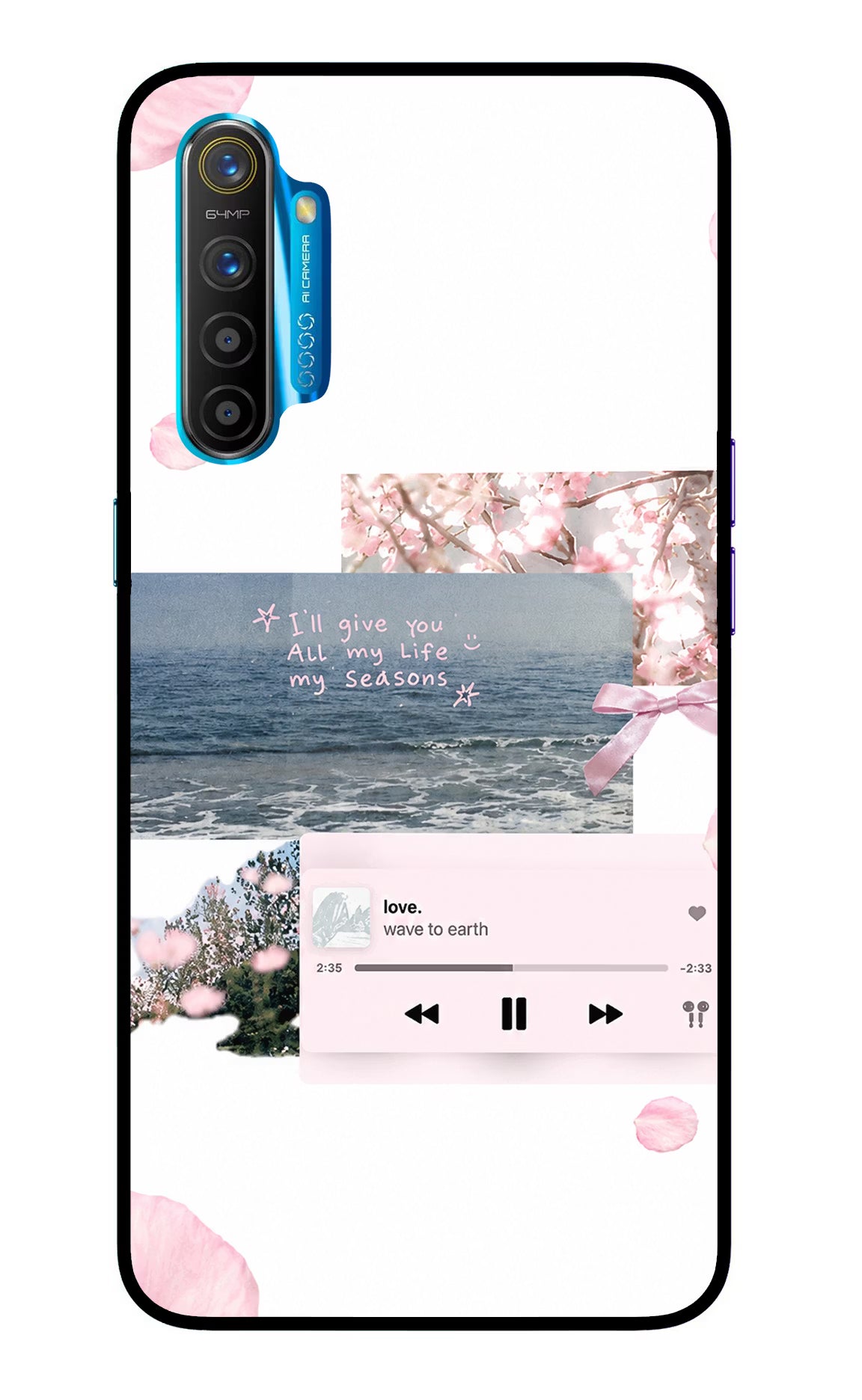 Wave to earth Realme XT/X2 Glass Case - Wave to earth Realme XT/X2 Glass Case Wave to earth Realme XT/X2 Glass Case