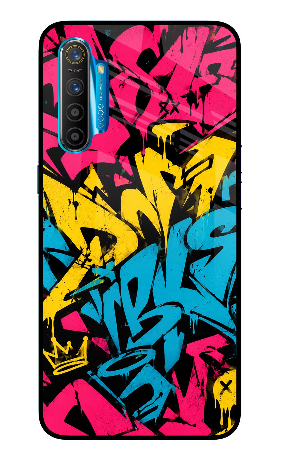 Graffiti Vibe Realme XT/X2 Glass Case - Graffiti Vibe Realme XT/X2 Glass Case Graffiti Vibe Realme XT/X2 Glass Case