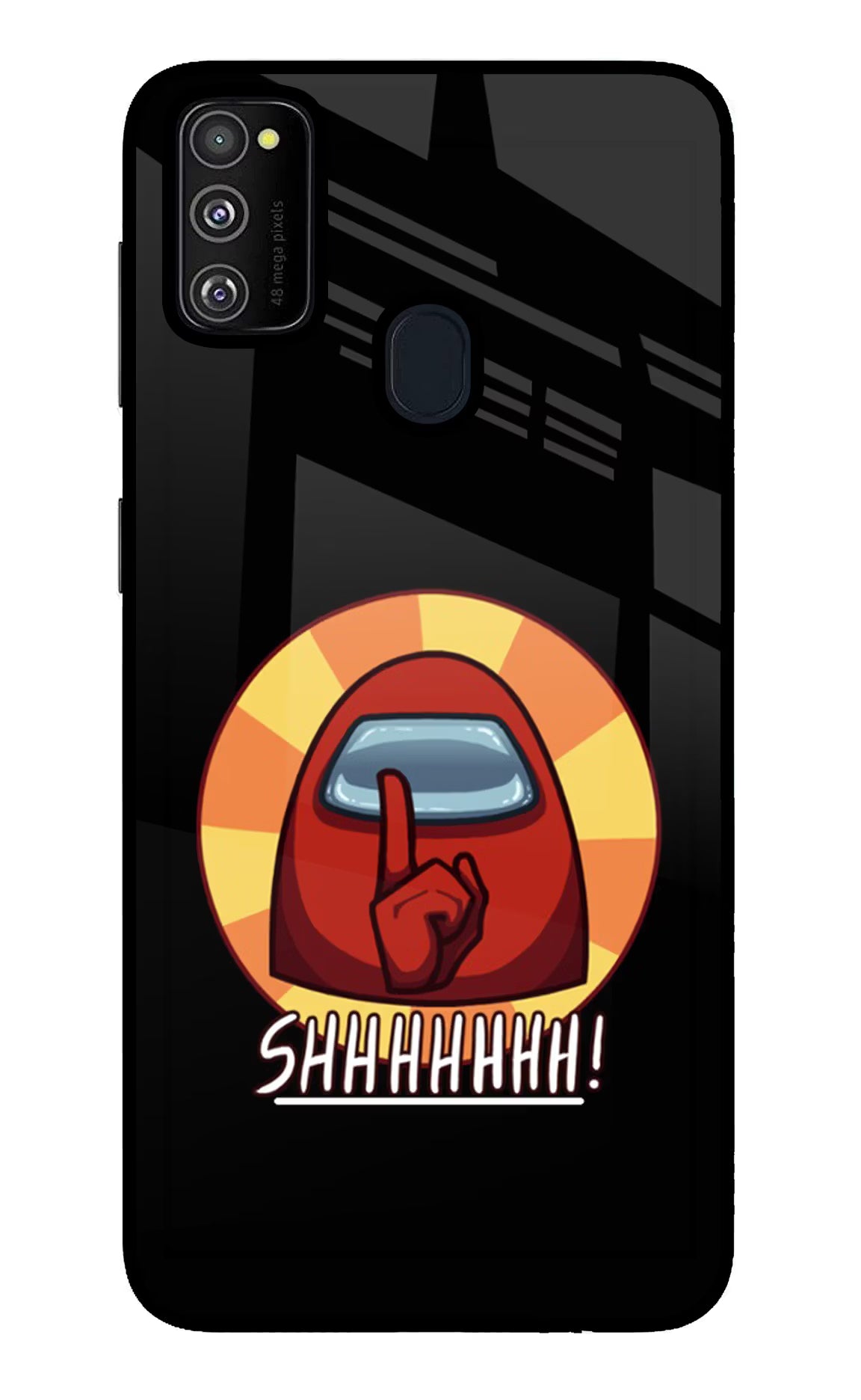 Among Us Shhh! Samsung M30s Glass Case - Among Us Shhh! Samsung M30s Glass Case Among Us Shhh! Samsung M30s Glass Case
