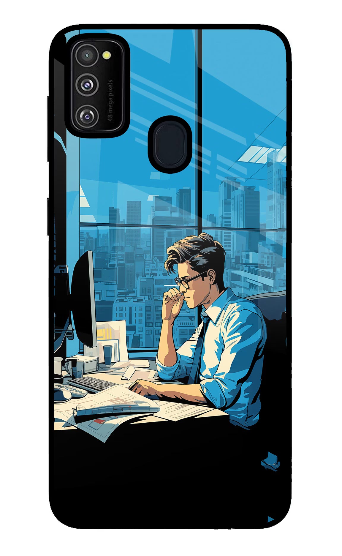 Focused Hustler (AI Generated) Samsung M30s Glass Case - Focused Hustler (AI Generated) Samsung M30s Glass Case Focused Hustler (AI Generated) Samsung M30s Glass Case