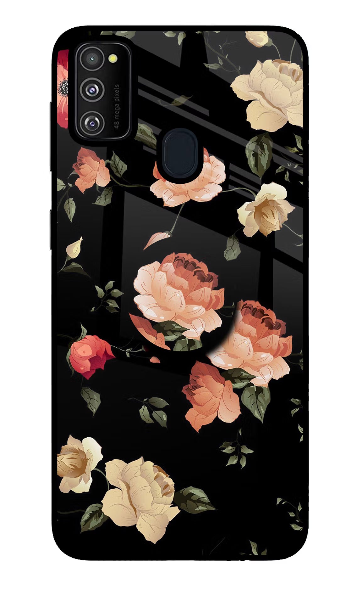 Flowers Samsung M30s Glass Case - Flowers Samsung M30s Glass Case Flowers Samsung M30s Glass Case