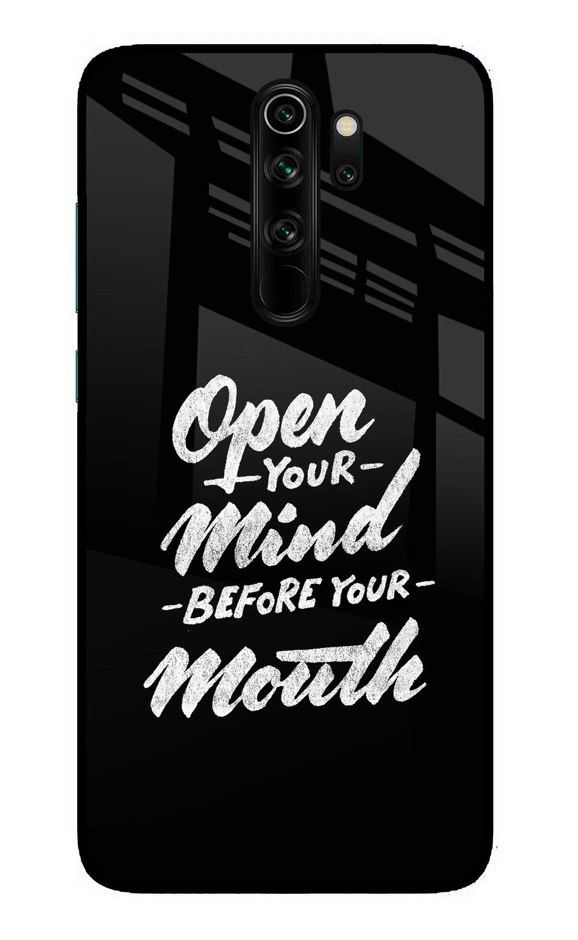 Open Your Mind Before Your Mouth Redmi Note 8 Pro Glass Case - Open Your Mind Before Your Mouth Redmi Note 8 Pro Glass Case Open Your Mind Before Your Mouth Redmi Note 8 Pro Glass Case