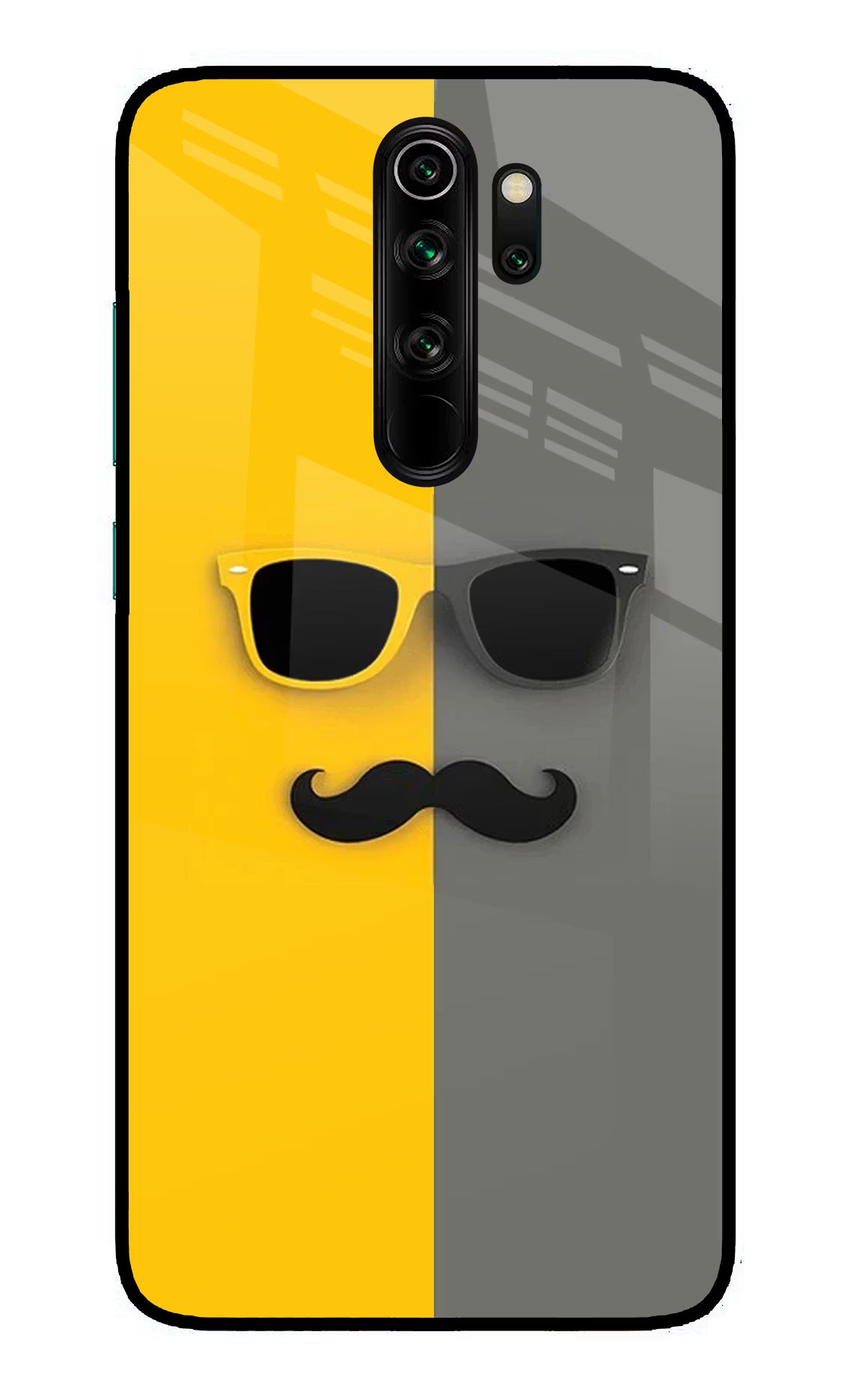 Sunglasses with Mustache Redmi Note 8 Pro Glass Case - Sunglasses with Mustache Redmi Note 8 Pro Glass Case Sunglasses with Mustache Redmi Note 8 Pro Glass Case