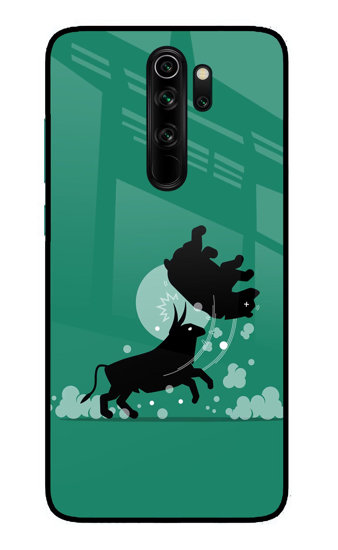 Bull Conqueror Redmi Note 8 Pro Glass Case - Bull Conqueror Redmi Note 8 Pro Glass Case Bull Conqueror Redmi Note 8 Pro Glass Case