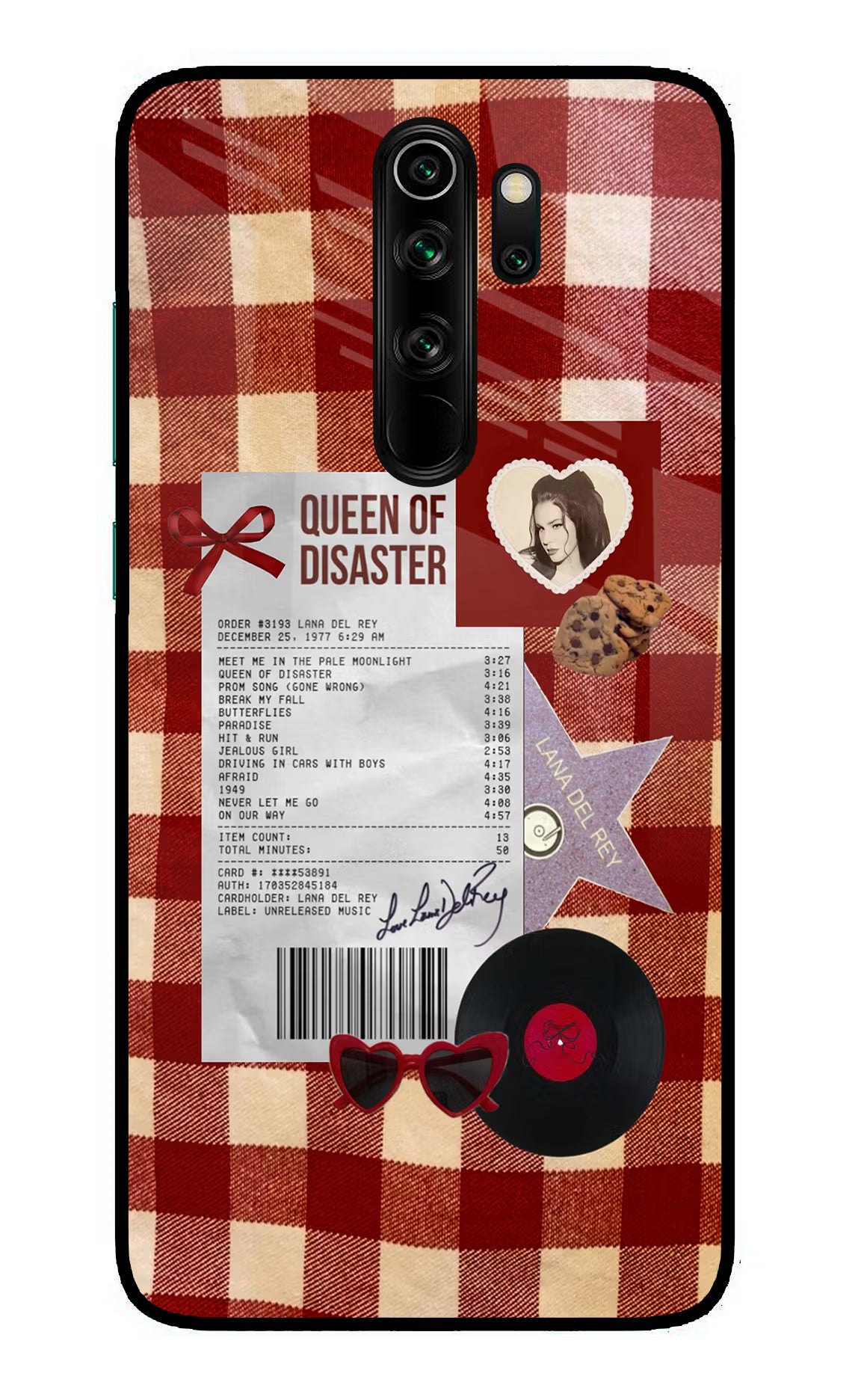 Queen of Disaster Redmi Note 8 Pro Glass Case - Queen of Disaster Redmi Note 8 Pro Glass Case Queen of Disaster Redmi Note 8 Pro Glass Case
