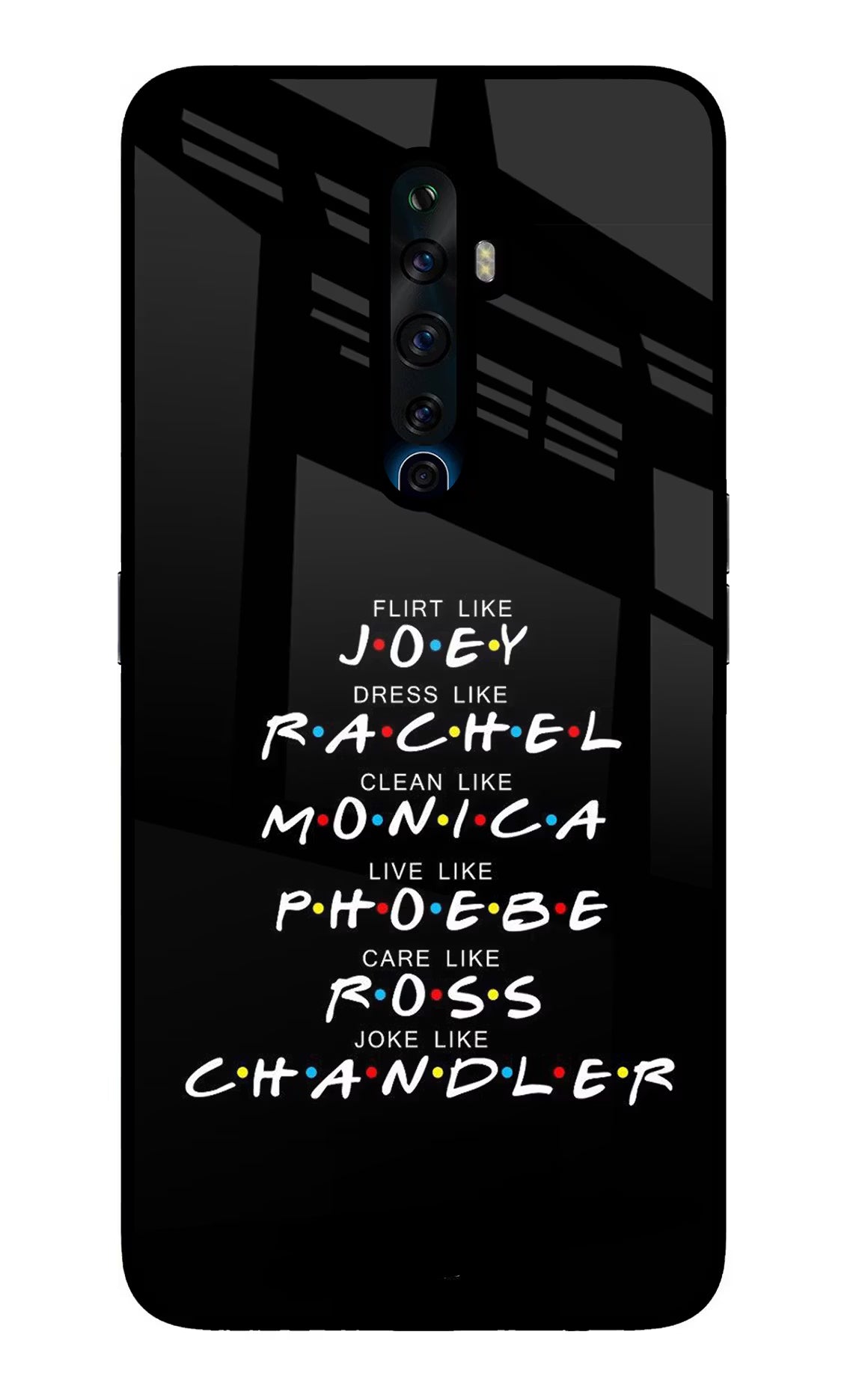 FRIENDS Character Oppo Reno2 Z Glass Case - FRIENDS Character Oppo Reno2 Z Glass Case FRIENDS Character Oppo Reno2 Z Glass Case