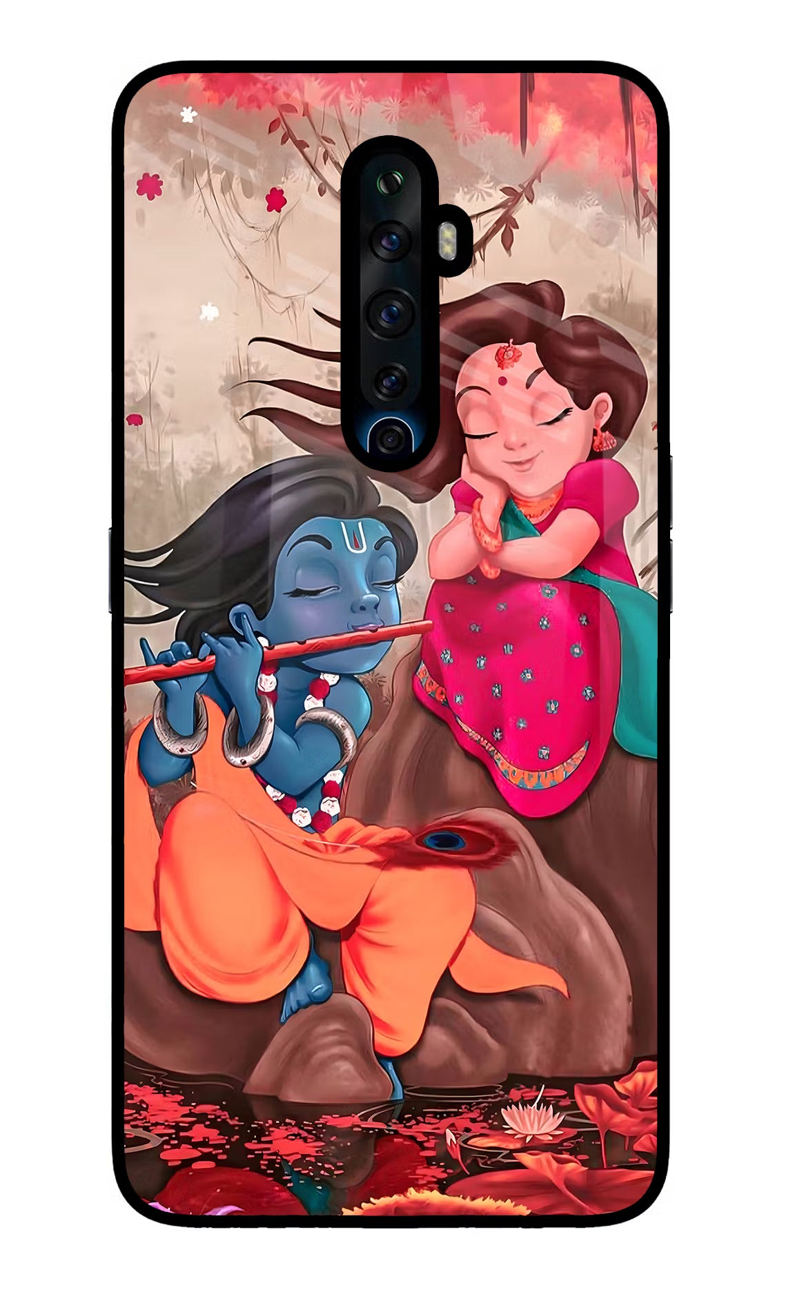 Radhe Krishna Oppo Reno2 Z Glass Case - Radhe Krishna Oppo Reno2 Z Glass Case Radhe Krishna Oppo Reno2 Z Glass Case