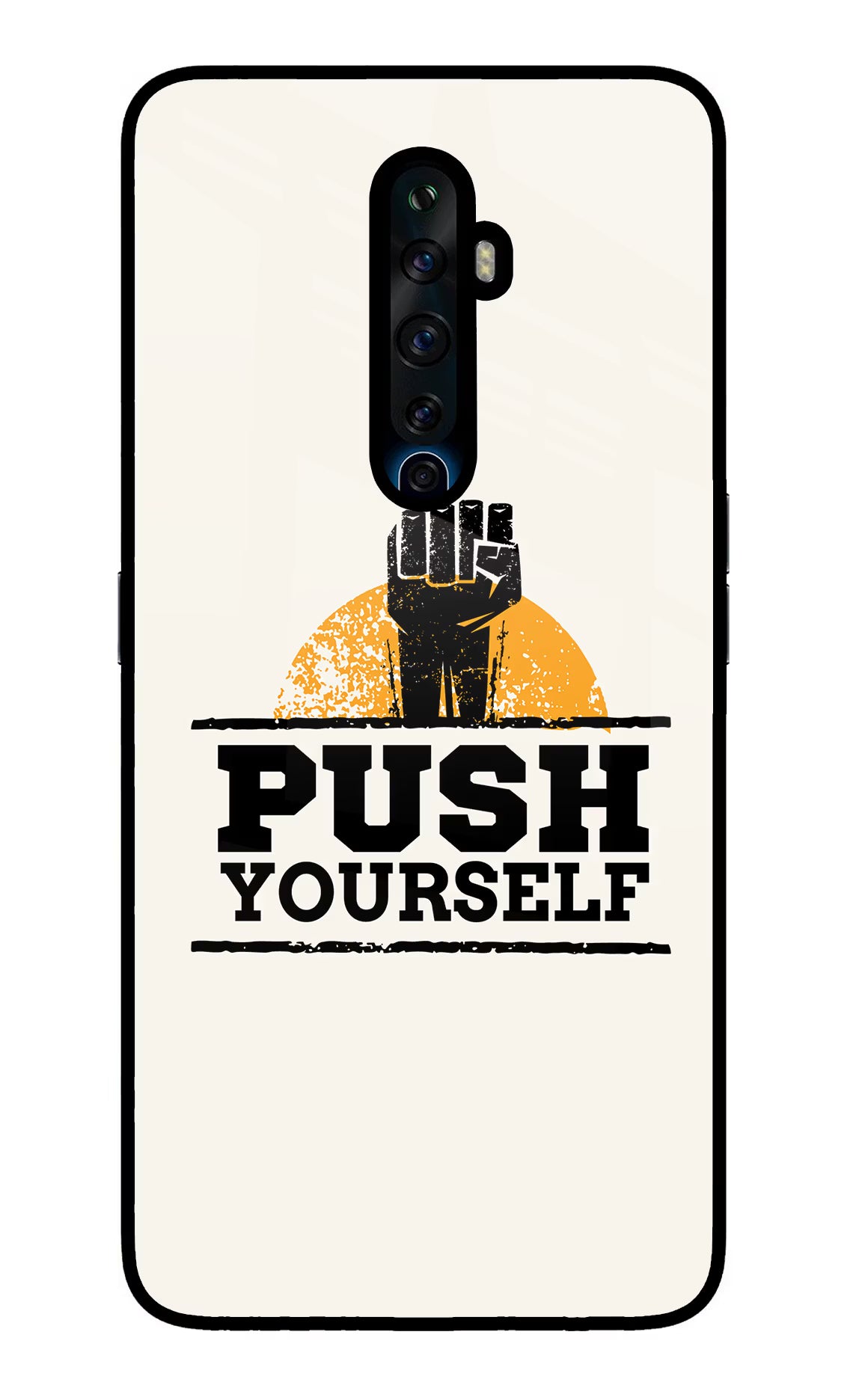 Push Yourself Oppo Reno2 Z Glass Case - Push Yourself Oppo Reno2 Z Glass Case Push Yourself Oppo Reno2 Z Glass Case