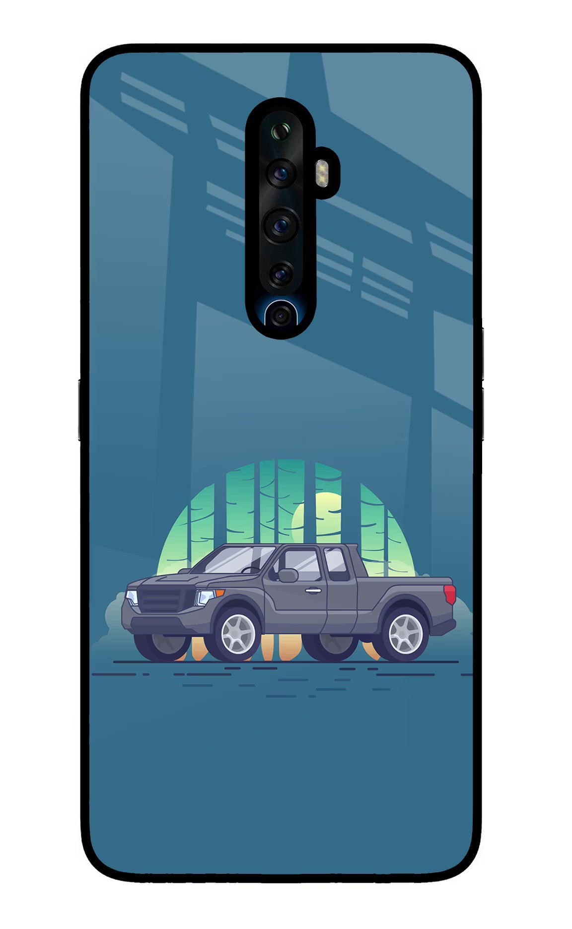 Retro Garage Vibe Oppo Reno2 Z Glass Case - Retro Garage Vibe Oppo Reno2 Z Glass Case Retro Garage Vibe Oppo Reno2 Z Glass Case