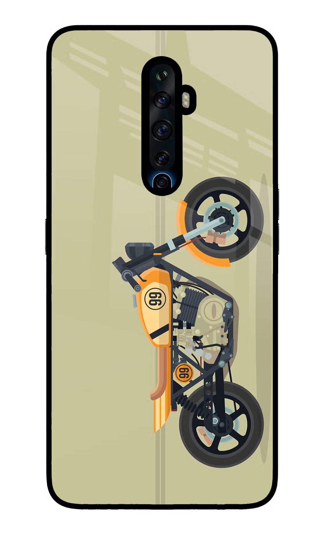 Vertical Speedster Oppo Reno2 Z Glass Case - Vertical Speedster Oppo Reno2 Z Glass Case Vertical Speedster Oppo Reno2 Z Glass Case