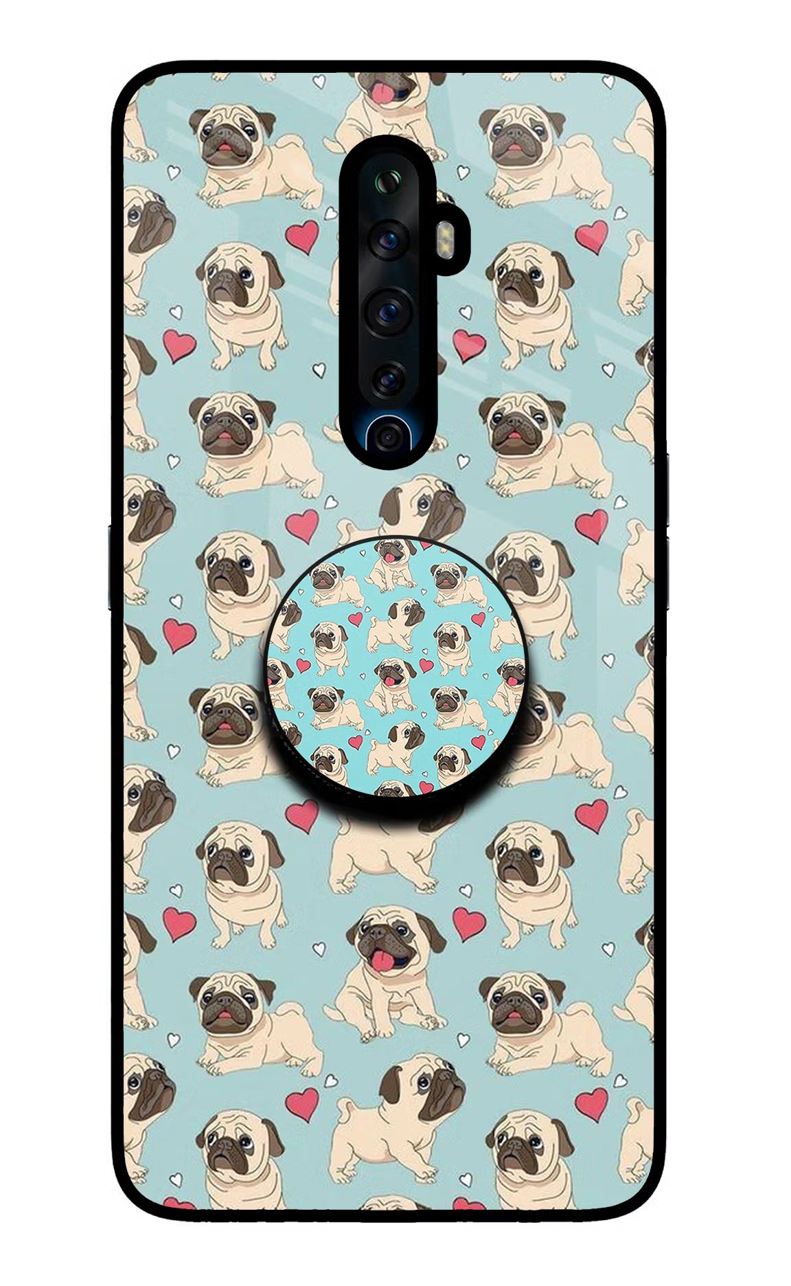 Pug Dog Oppo Reno2 Z Glass Case - Pug Dog Oppo Reno2 Z Glass Case Pug Dog Oppo Reno2 Z Glass Case