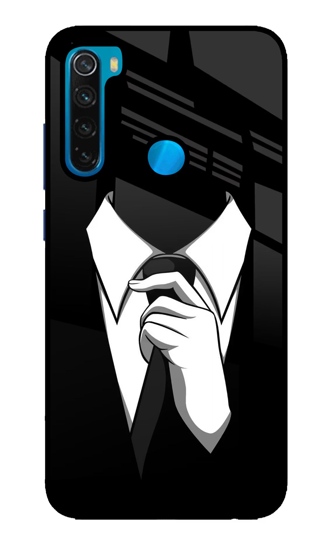 Black Tie Redmi Note 8 Glass Case - Black Tie Redmi Note 8 Glass Case Black Tie Redmi Note 8 Glass Case