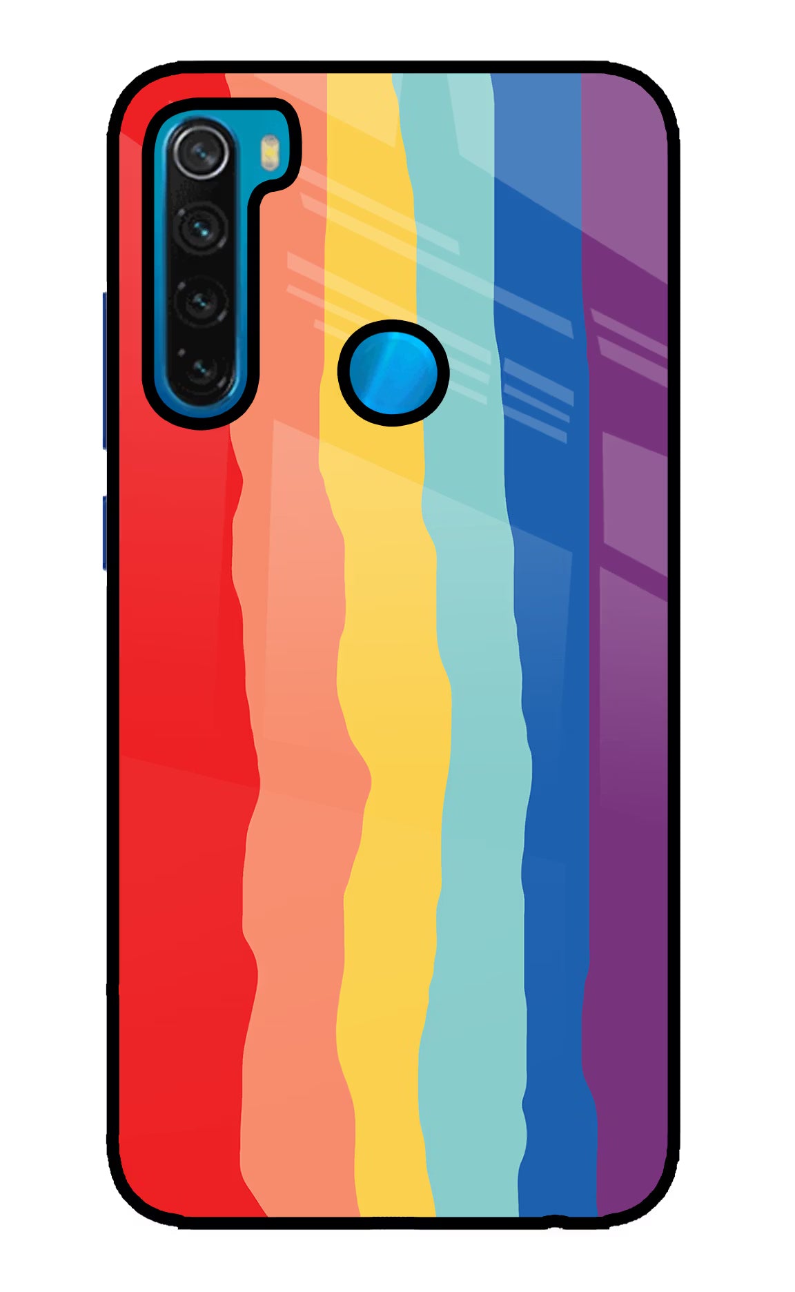 Rainbow Redmi Note 8 Glass Case - Rainbow Redmi Note 8 Glass Case Rainbow Redmi Note 8 Glass Case