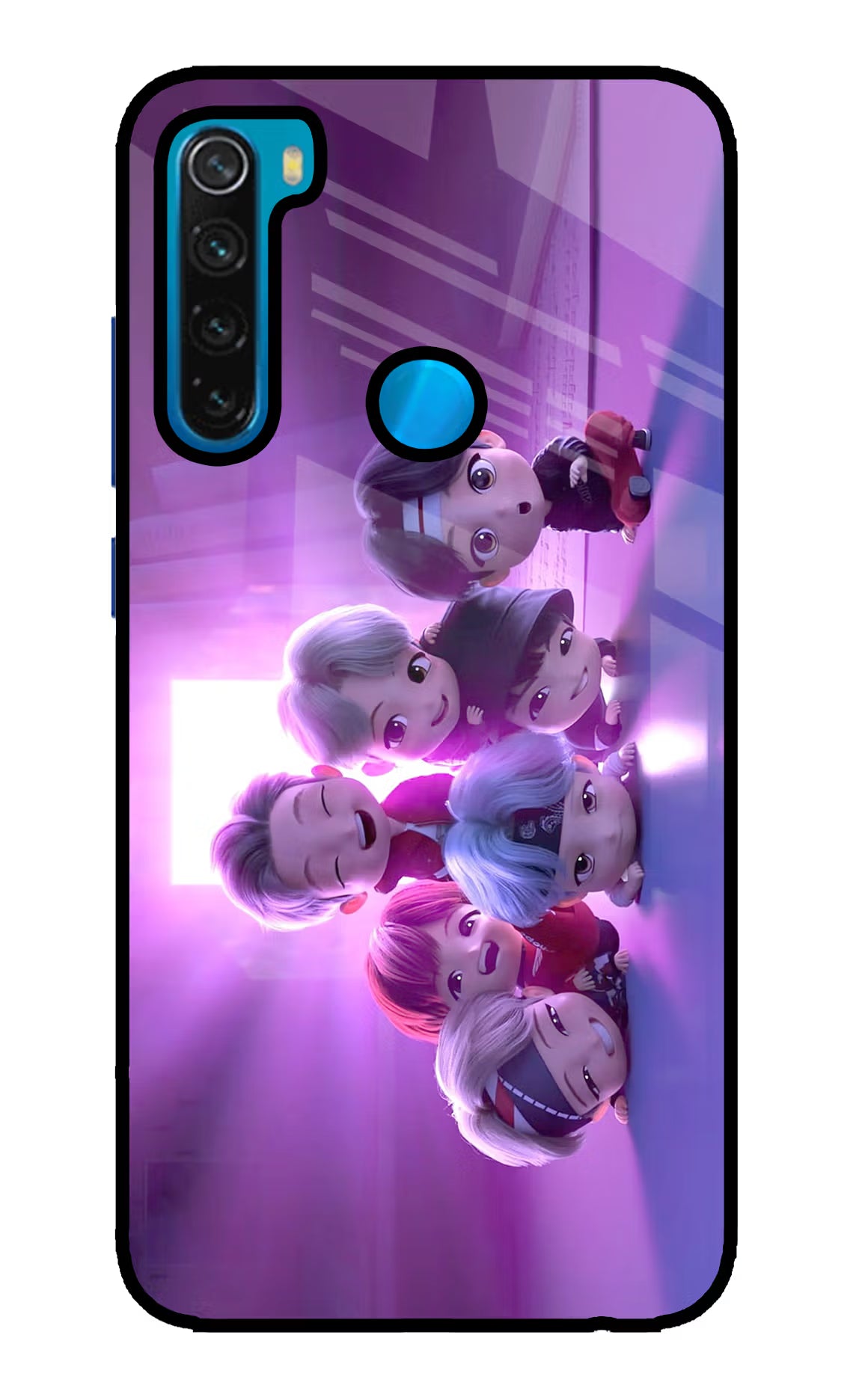 BTS Chibi Redmi Note 8 Glass Case - BTS Chibi Redmi Note 8 Glass Case BTS Chibi Redmi Note 8 Glass Case
