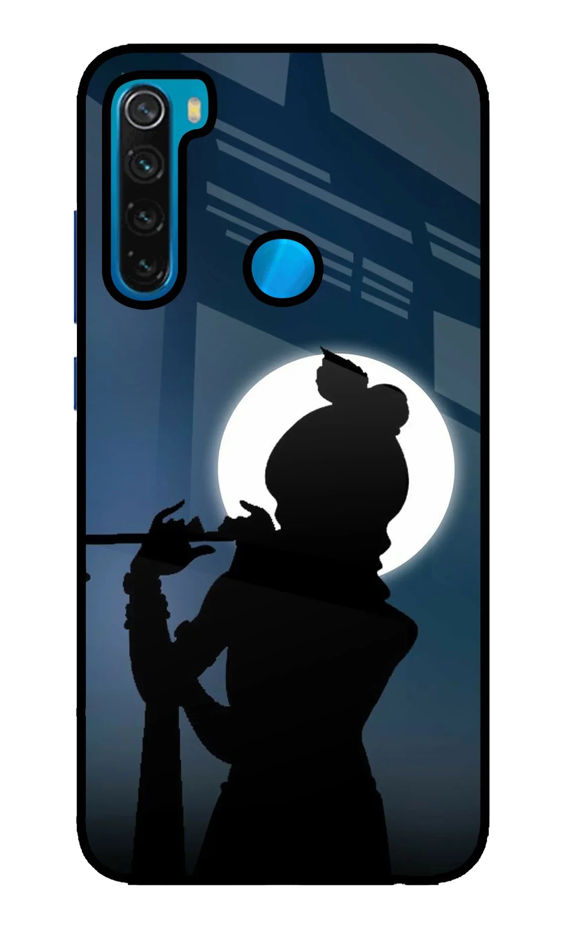 Shri Krishna Silhouette Redmi Note 8 Glass Case - Shri Krishna Silhouette Redmi Note 8 Glass Case Shri Krishna Silhouette Redmi Note 8 Glass Case