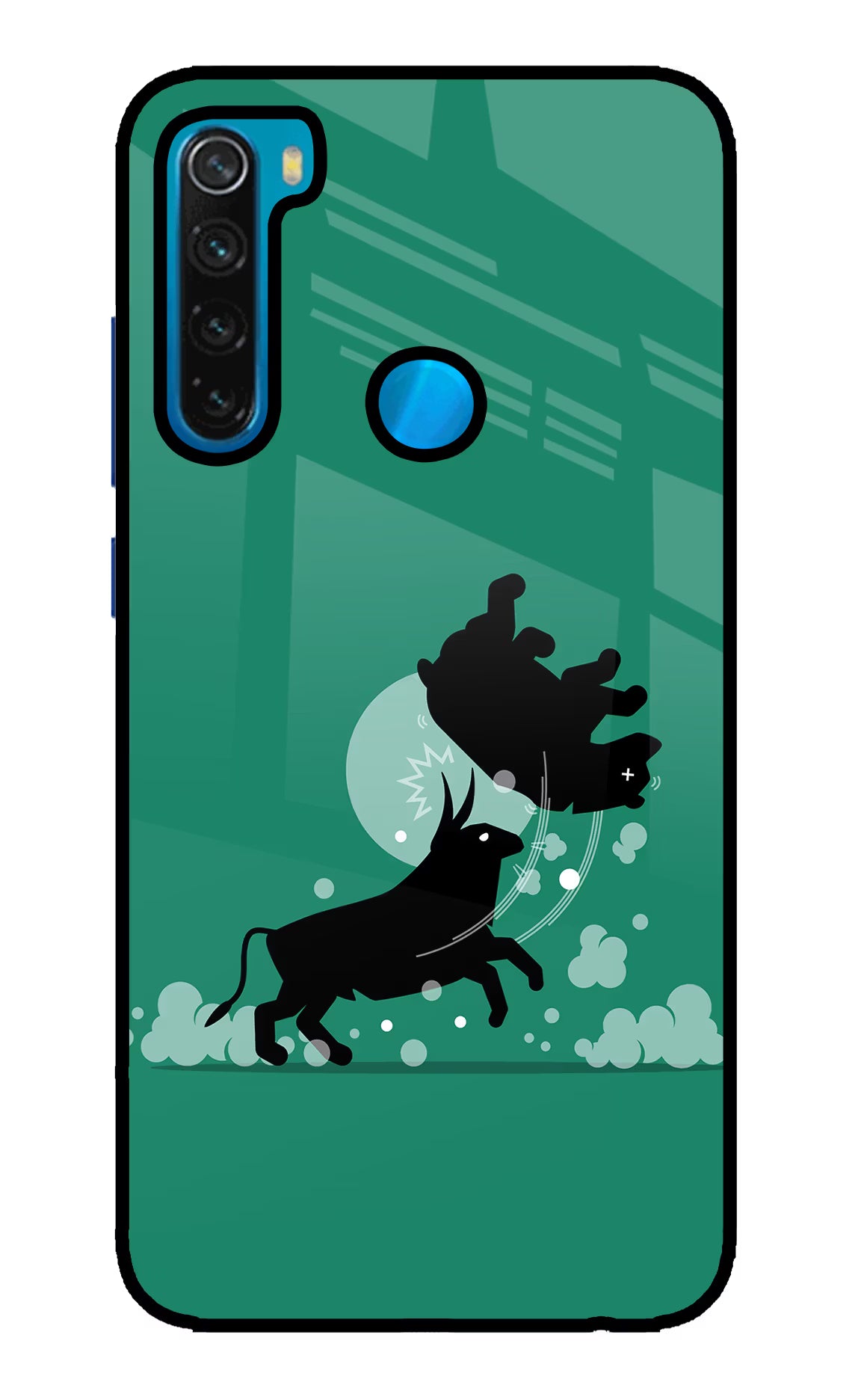 Bull Conqueror Redmi Note 8 Glass Case - Bull Conqueror Redmi Note 8 Glass Case Bull Conqueror Redmi Note 8 Glass Case