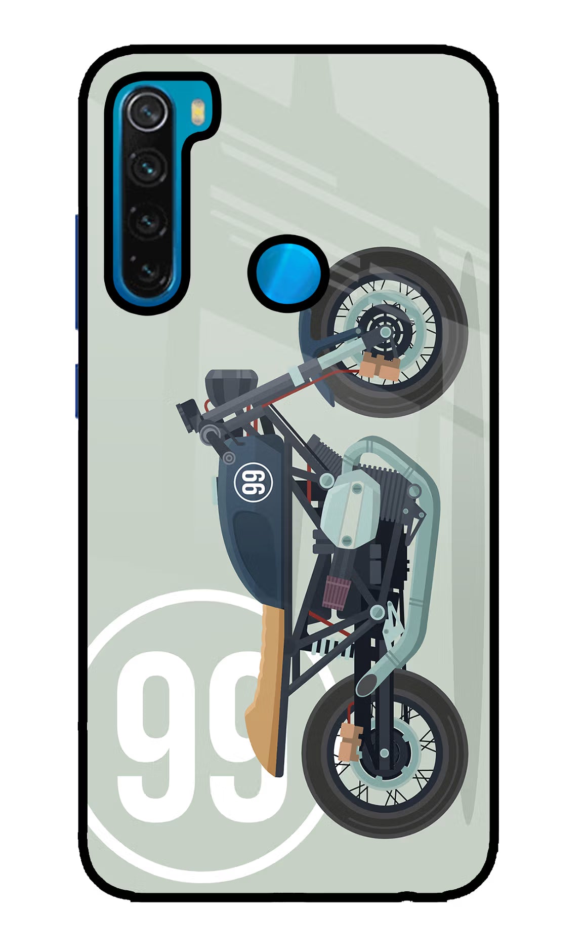 Classic Cafe Racer 99 Redmi Note 8 Glass Case - Classic Cafe Racer 99 Redmi Note 8 Glass Case Classic Cafe Racer 99 Redmi Note 8 Glass Case