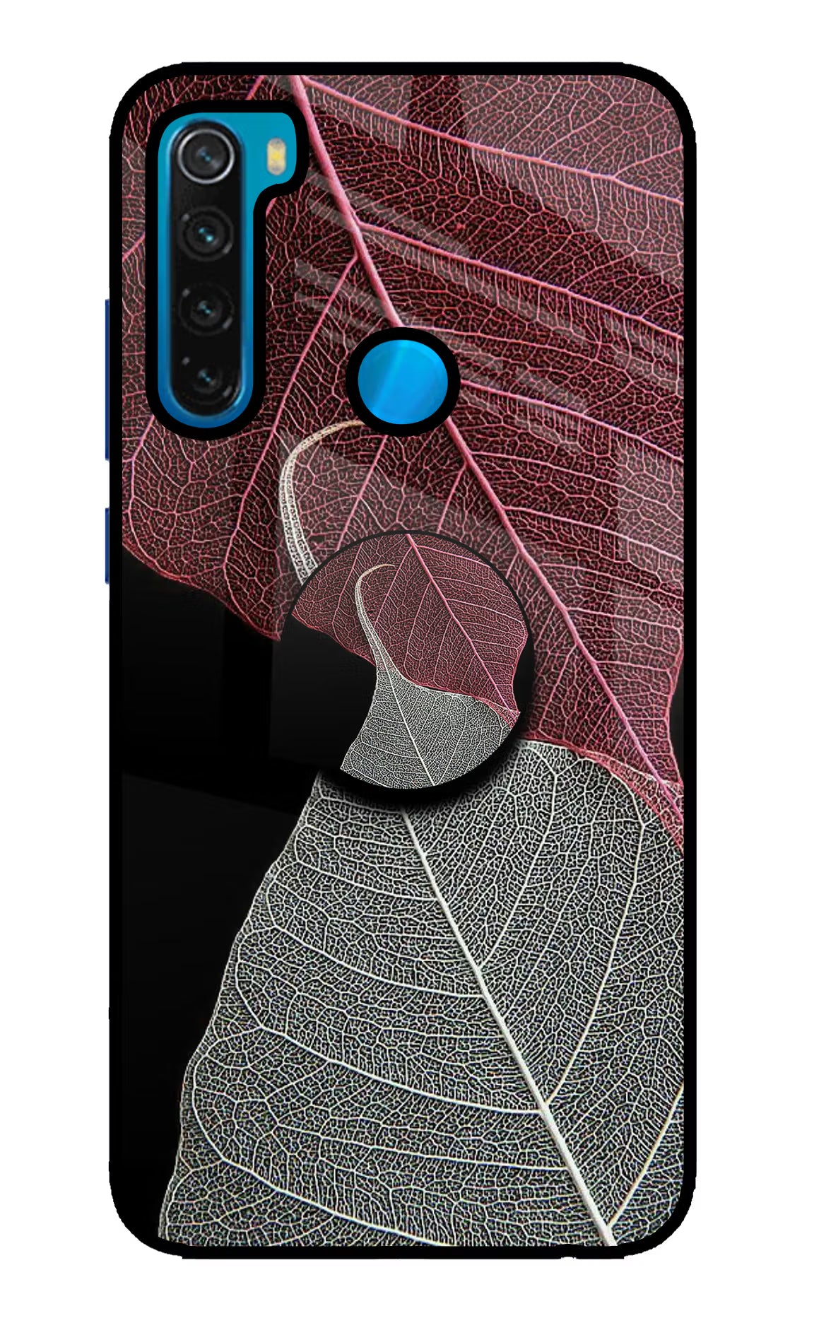 Leaf Pattern Redmi Note 8 Glass Case - Leaf Pattern Redmi Note 8 Glass Case Leaf Pattern Redmi Note 8 Glass Case