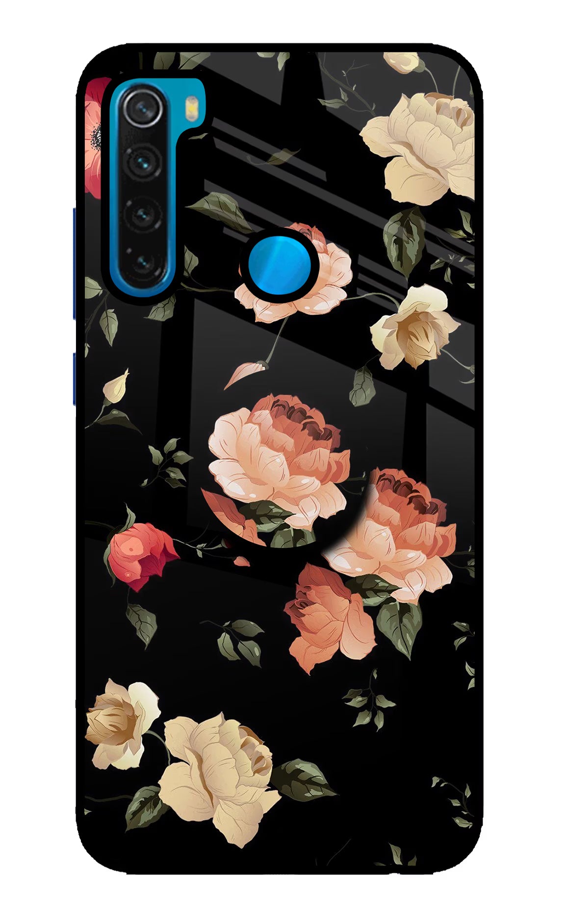 Flowers Redmi Note 8 Glass Case - Flowers Redmi Note 8 Glass Case Flowers Redmi Note 8 Glass Case