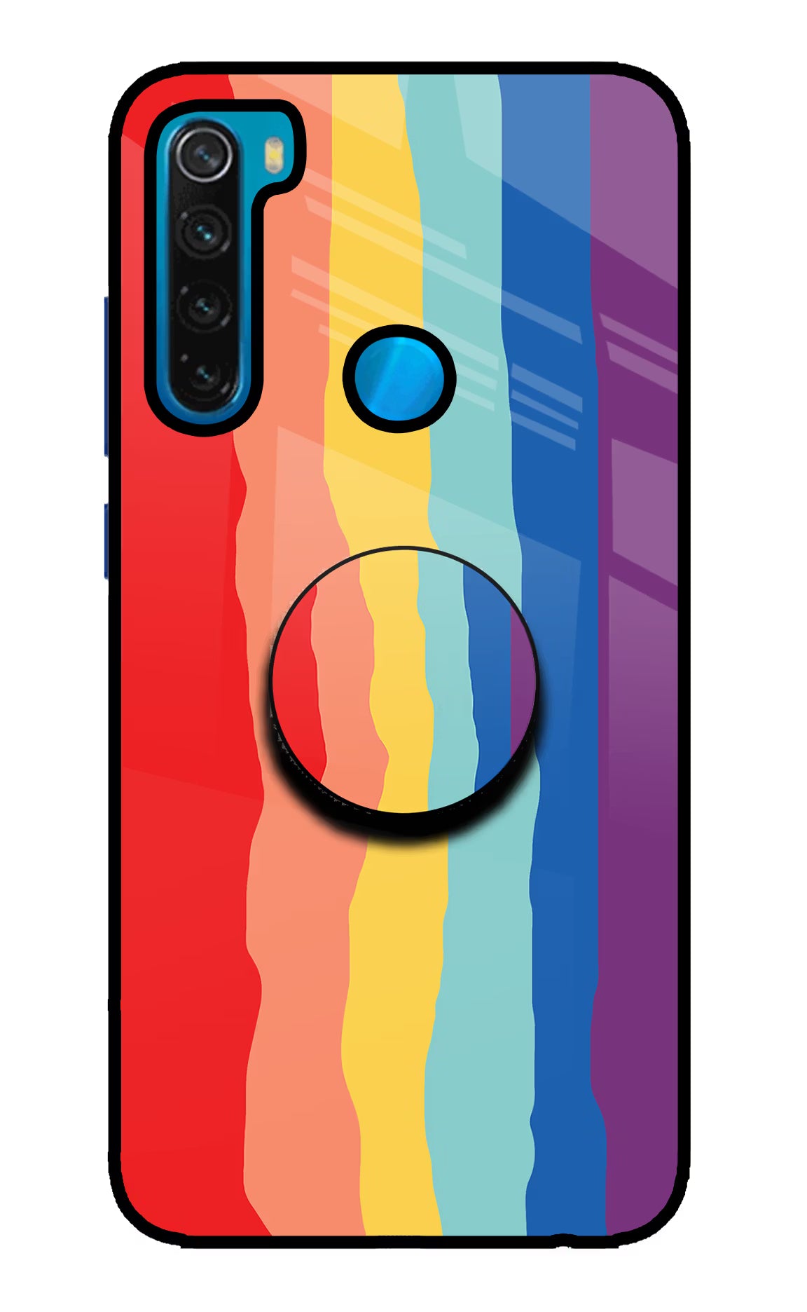 Rainbow Redmi Note 8 Glass Case - Rainbow Redmi Note 8 Glass Case Rainbow Redmi Note 8 Glass Case