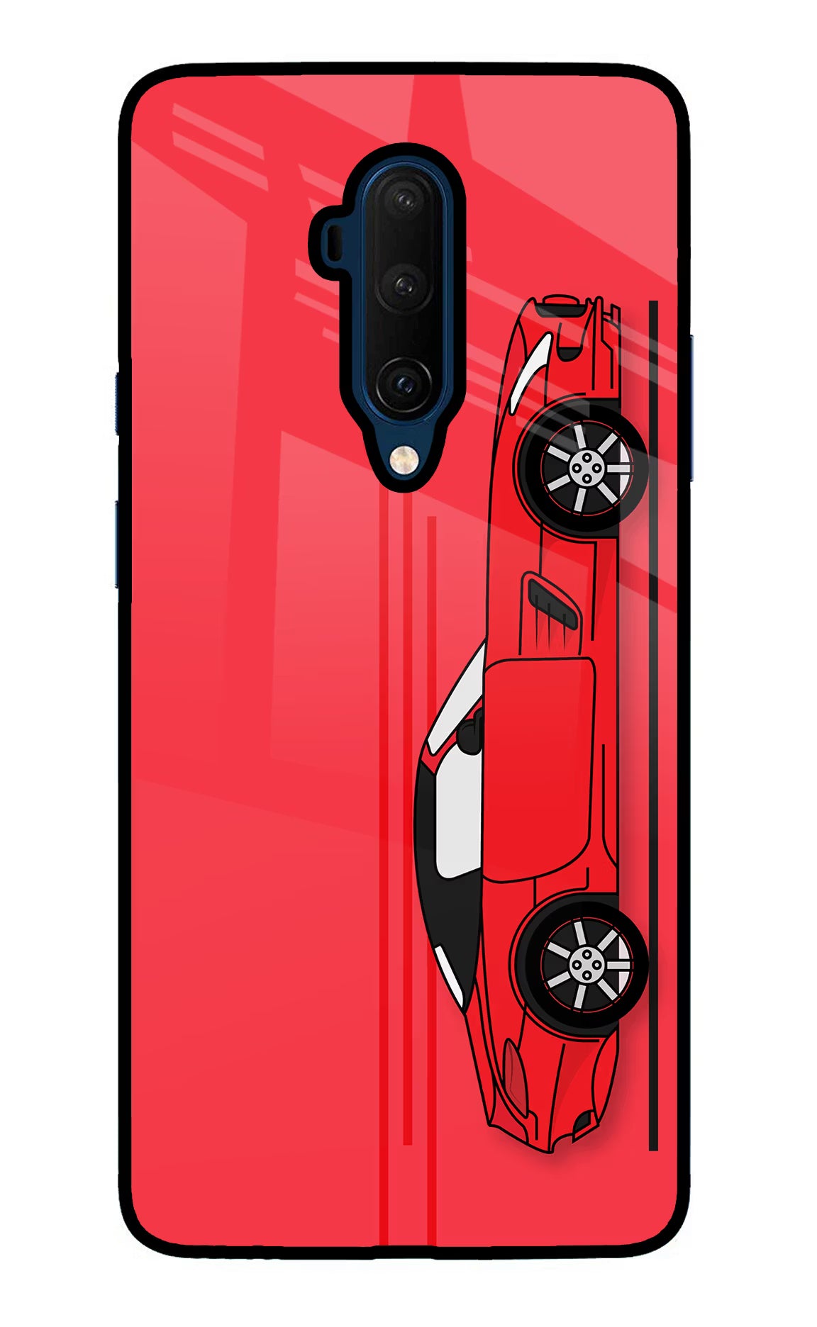 Red Velocity Oneplus 7T Pro Glass Case - Red Velocity Oneplus 7T Pro Glass Case Red Velocity Oneplus 7T Pro Glass Case