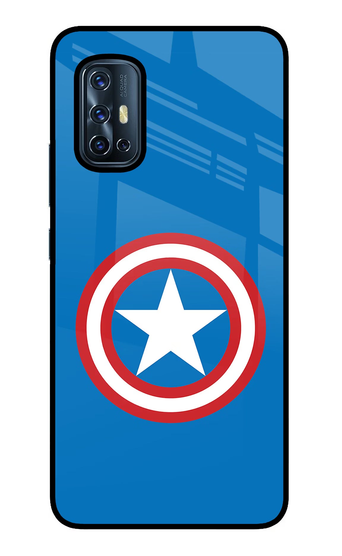 Captain America Logo Vivo V17 Glass Case - Captain America Logo Vivo V17 Glass Case Captain America Logo Vivo V17 Glass Case