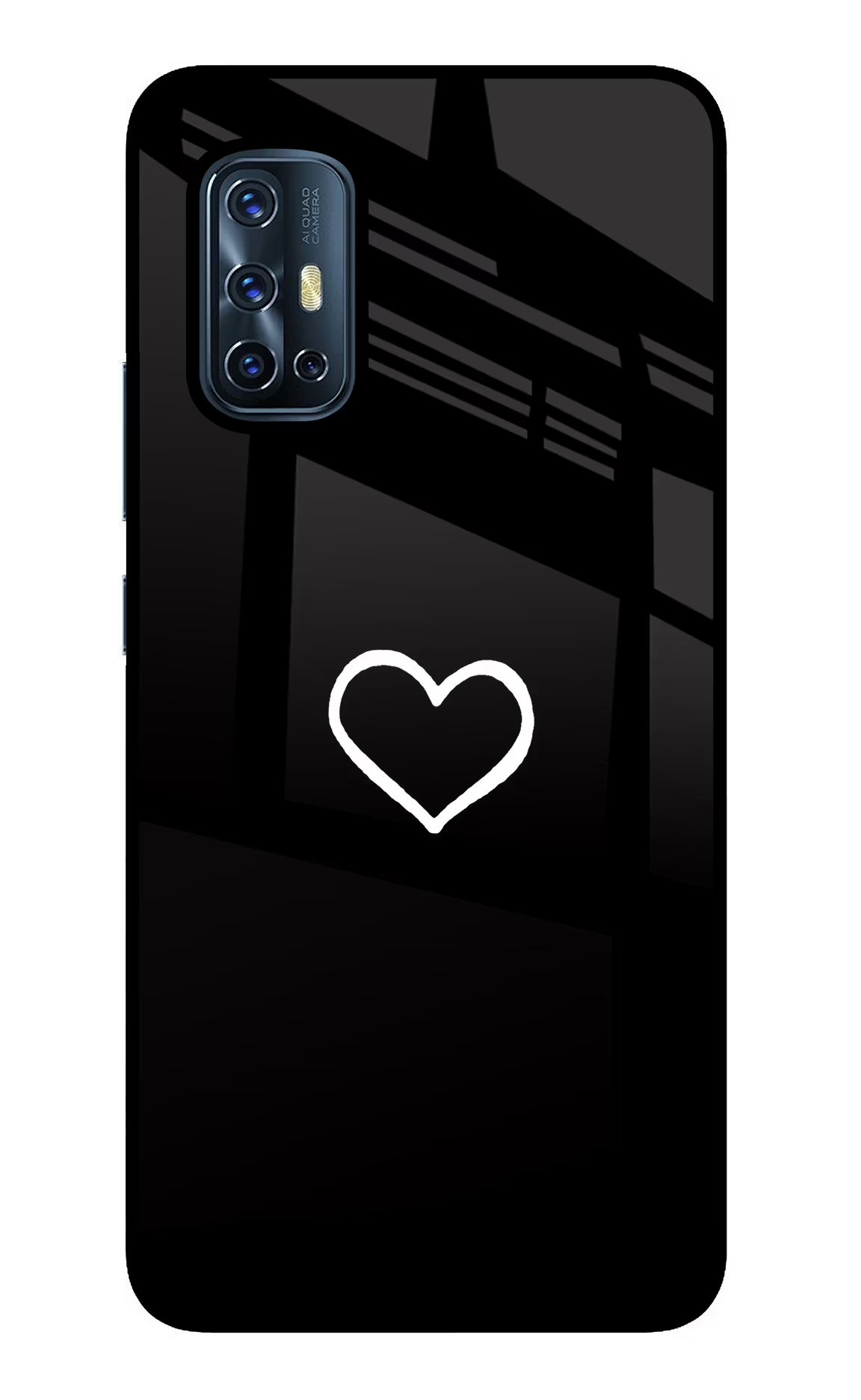 Heart Vivo V17 Glass Case - Heart Vivo V17 Glass Case Heart Vivo V17 Glass Case