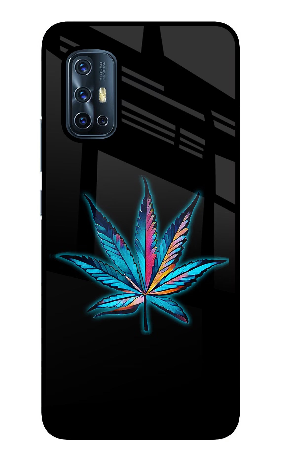Weed Vivo V17 Back Cover - Weed Vivo V17 Glass Case Back Cover by Casekaro Weed Vivo V17 Glass Case Back Cover by Casekaro