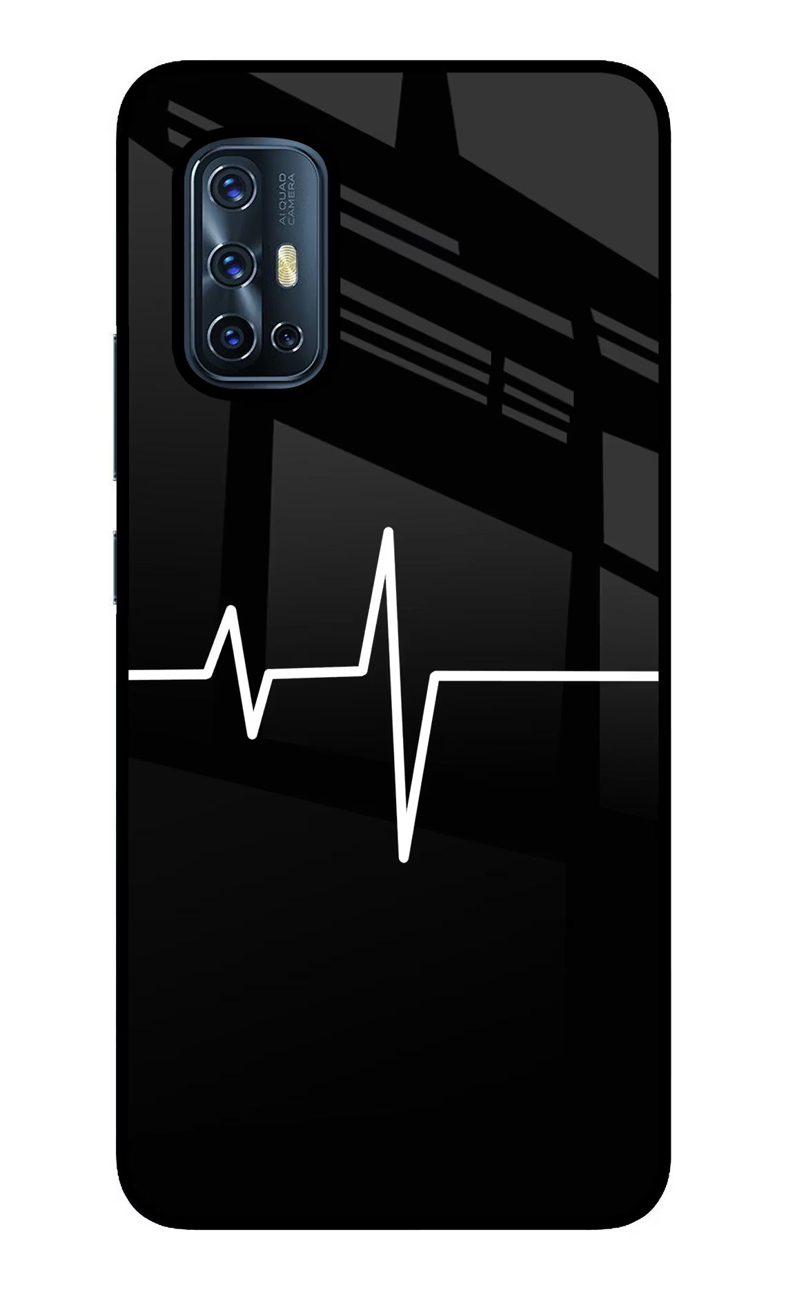 Heart Beats Vivo V17 Glass Case - Heart Beats Vivo V17 Glass Case Heart Beats Vivo V17 Glass Case