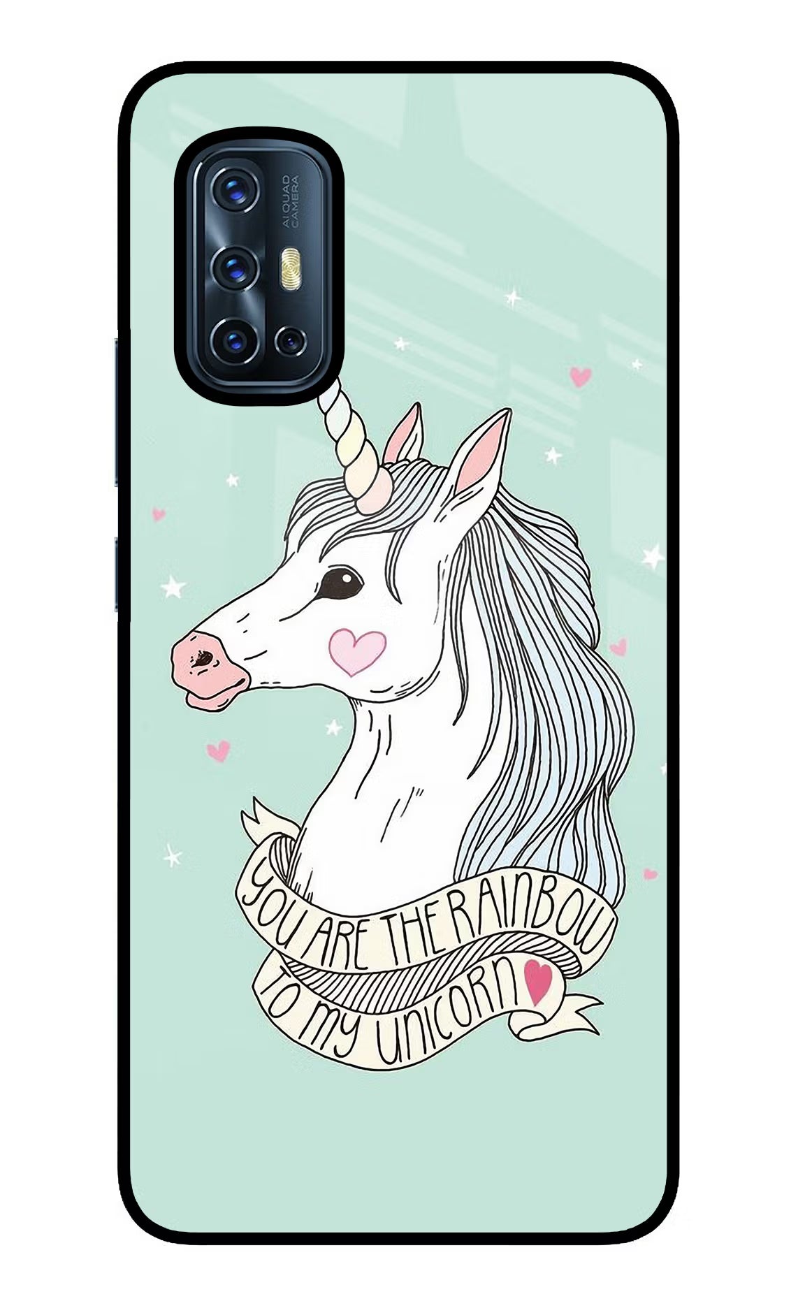 Unicorn Wallpaper Vivo V17 Back Cover - Unicorn Wallpaper Vivo V17 Glass Case Back Cover by Casekaro Unicorn Wallpaper Vivo V17 Glass Case Back Cover by Casekaro