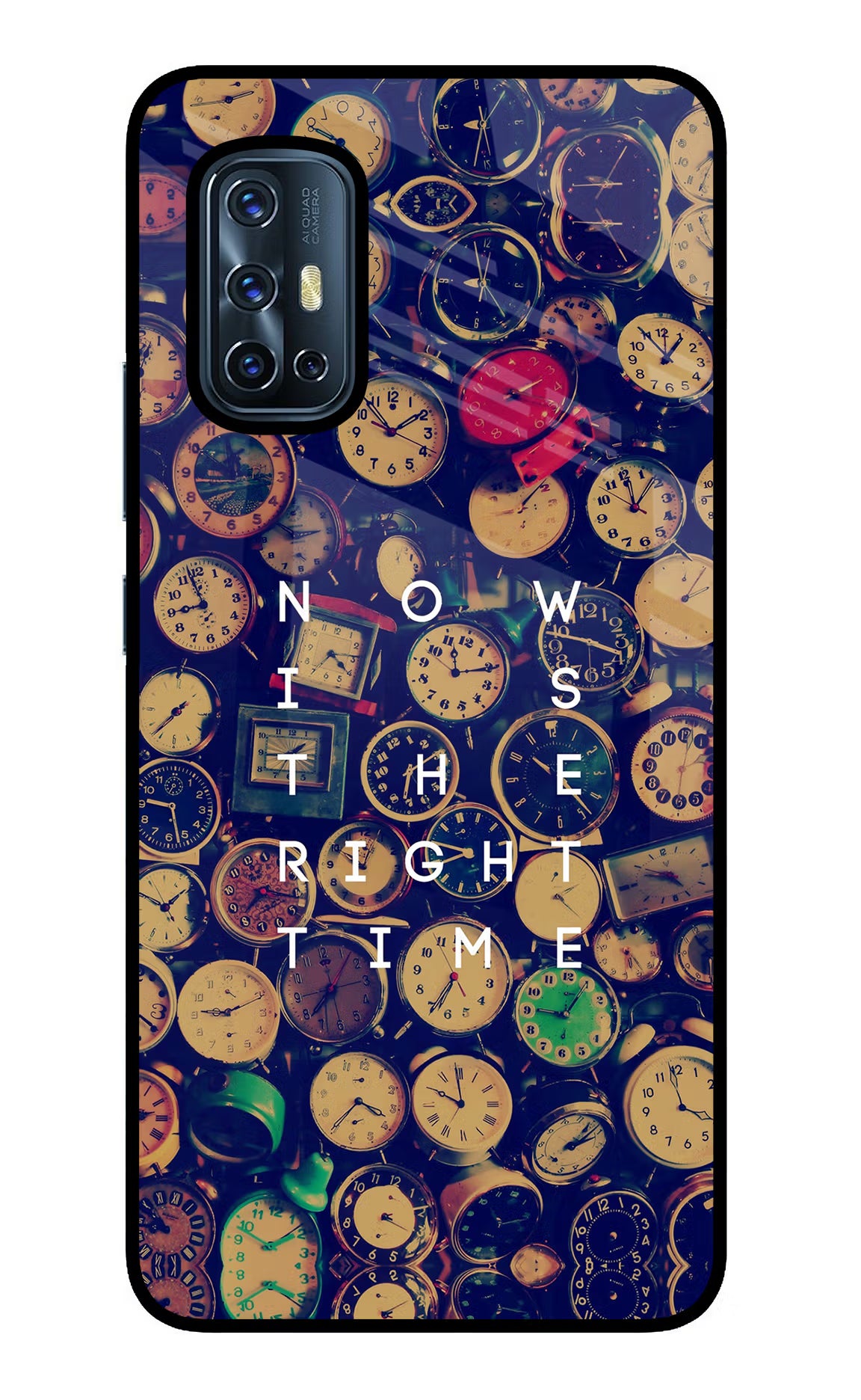 Now is the Right Time Quote Vivo V17 Back Cover - Now is the Right Time Quote Vivo V17 Glass Case Back Cover by Casekaro Now is the Right Time Quote Vivo V17 Glass Case Back Cover by Casekaro