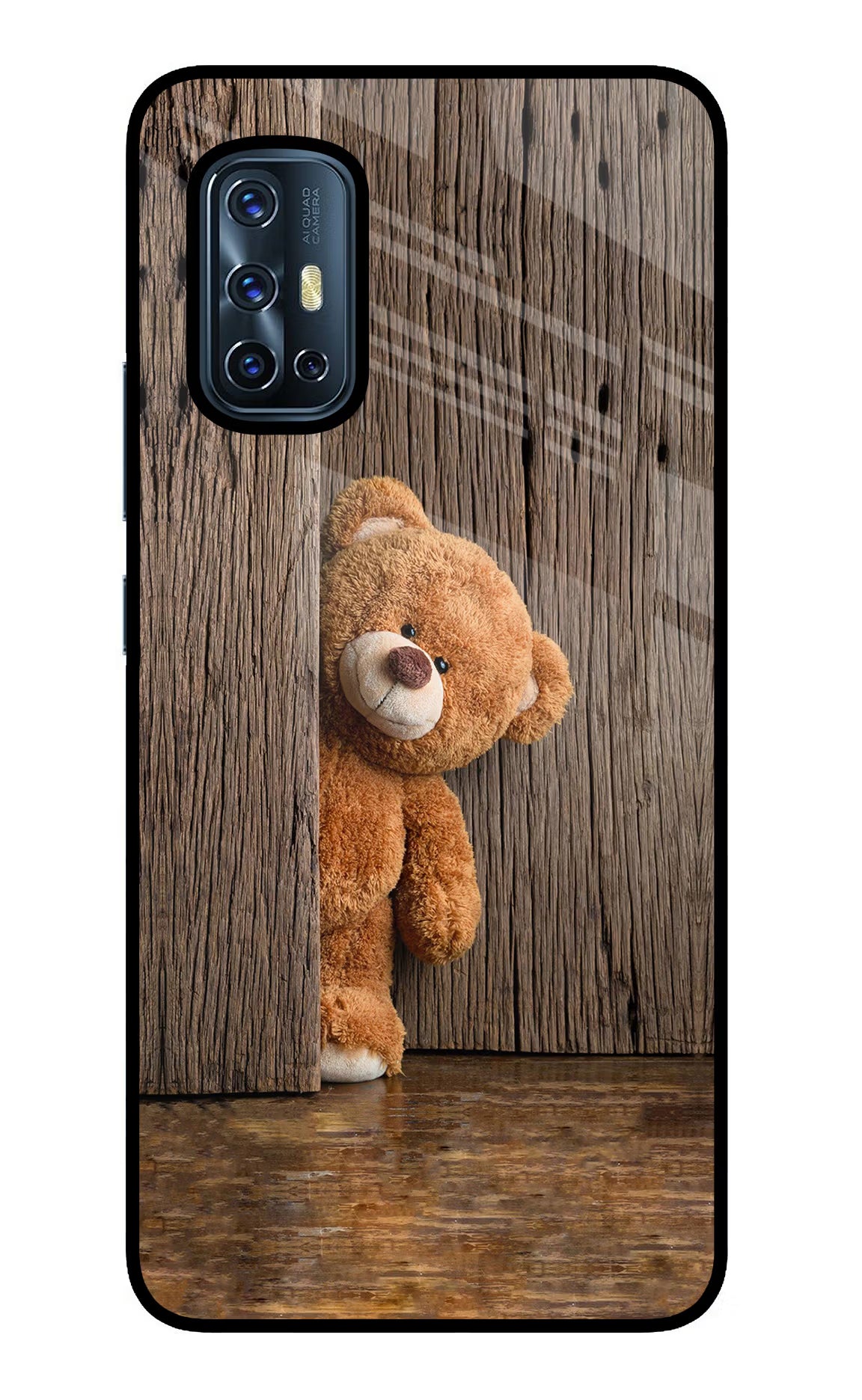 Teddy Wooden Vivo V17 Glass Case - Teddy Wooden Vivo V17 Glass Case Teddy Wooden Vivo V17 Glass Case