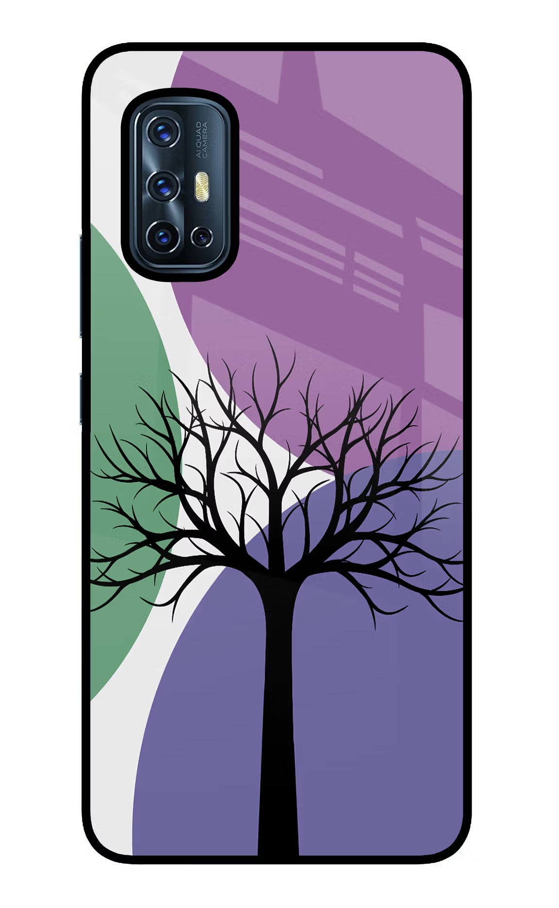 Tree Art Vivo V17 Back Cover - Tree Art Vivo V17 Glass Case Back Cover by Casekaro Tree Art Vivo V17 Glass Case Back Cover by Casekaro