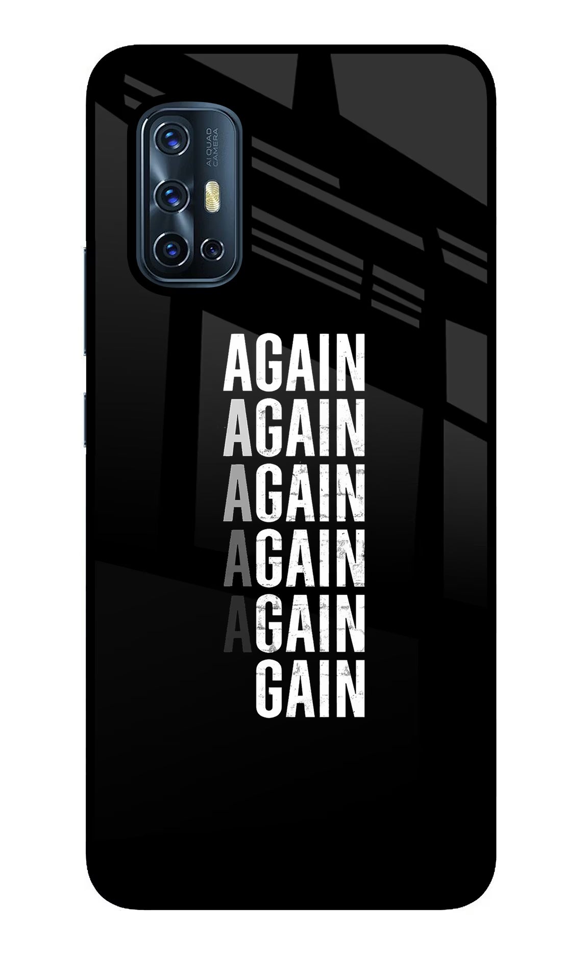 Again Again Gain Vivo V17 Back Cover - Again Again Gain Vivo V17 Glass Case Back Cover by Casekaro Again Again Gain Vivo V17 Glass Case Back Cover by Casekaro